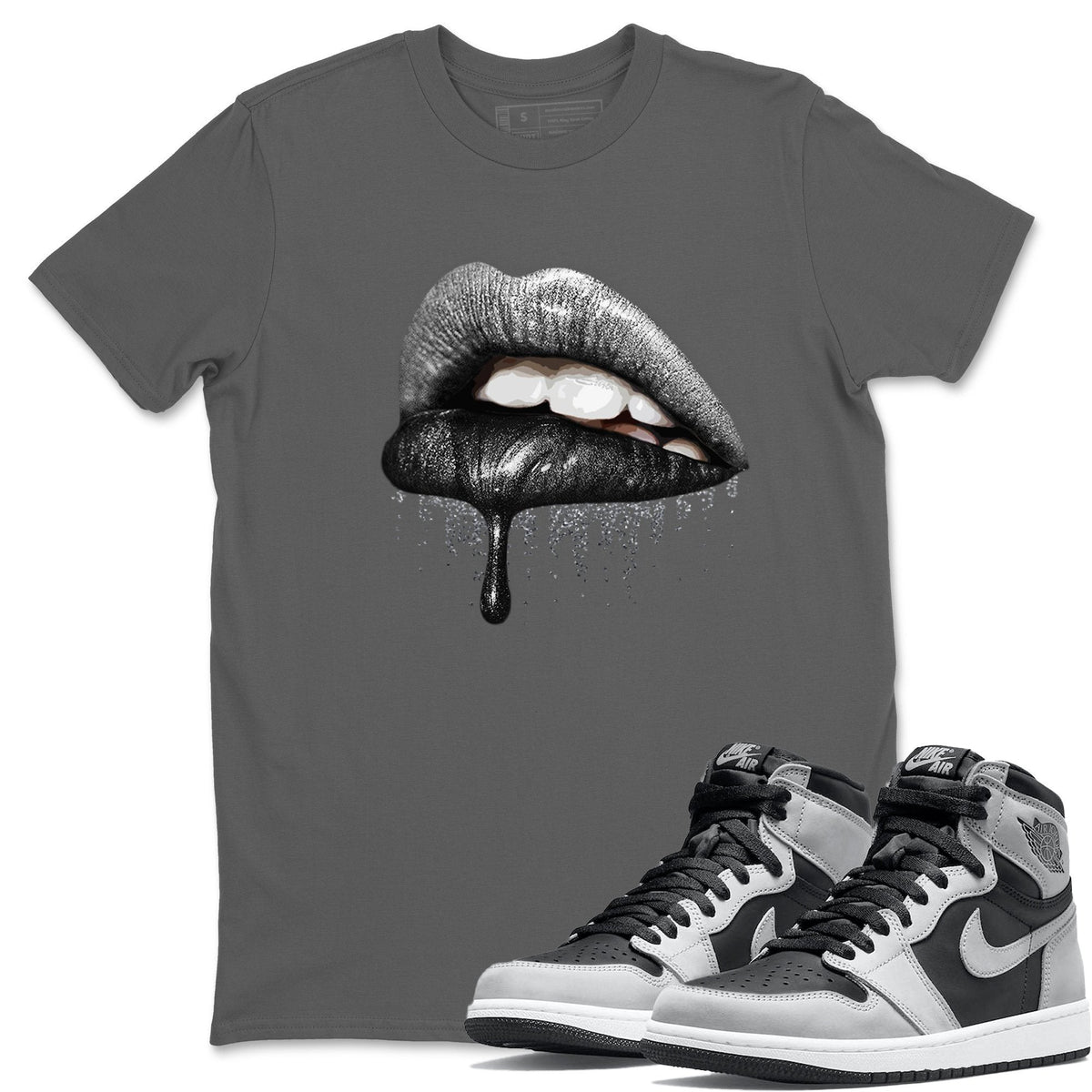 Jordan 1 Shadow 2.0 Shirt To Match Jordans Dripping Lips Sneaker Tees Jordan 1 Shadow 2.0 Drip Gear Zone Sneaker Matching Clothing Unisex Shirts