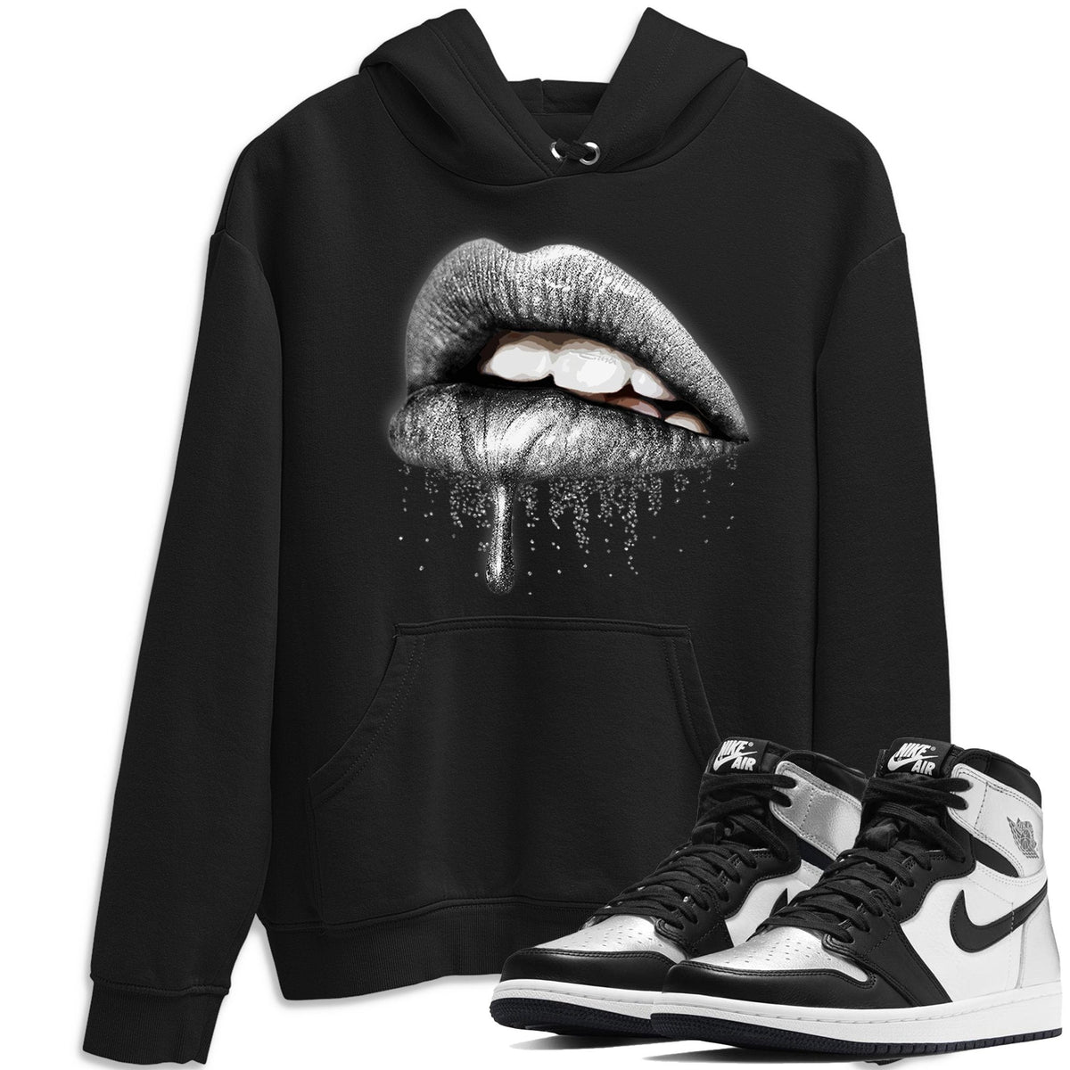 Jordan 1 Silver Toe Shirt To Match Jordans Dripping Lips Sneaker Tees Jordan 1 Silver Toe Drip Gear Zone Sneaker Matching Clothing Unisex Shirts