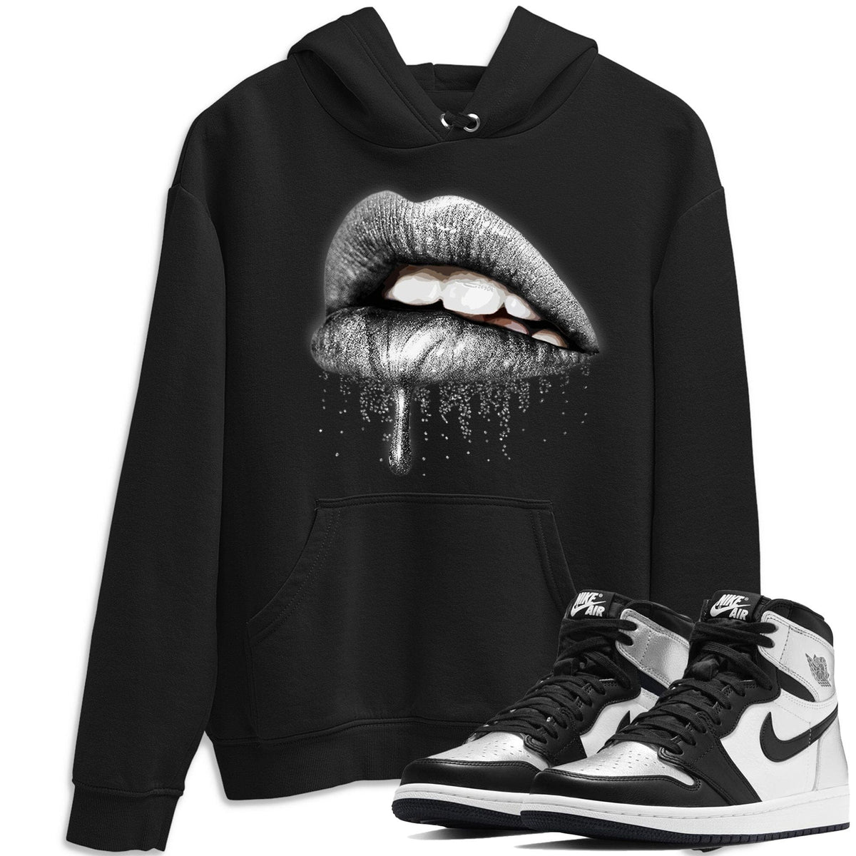 Jordan 1 Silver Toe Shirt To Match Jordans Dripping Lips Sneaker Tees Jordan 1 Silver Toe Drip Gear Zone Sneaker Matching Clothing Unisex Shirts