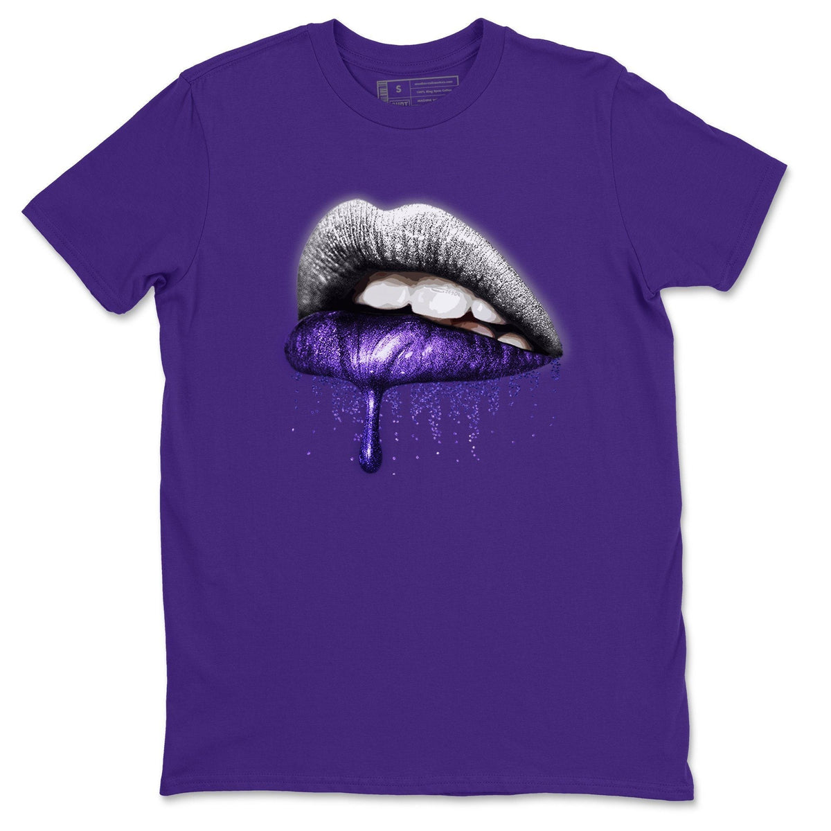 Jordan 1 WMNS Court Purple Shirt To Match Jordans Dripping Lips Sneaker Tees Jordan 1 WMNS Court Purple Drip Gear Zone Sneaker Matching Clothing Unisex Shirts