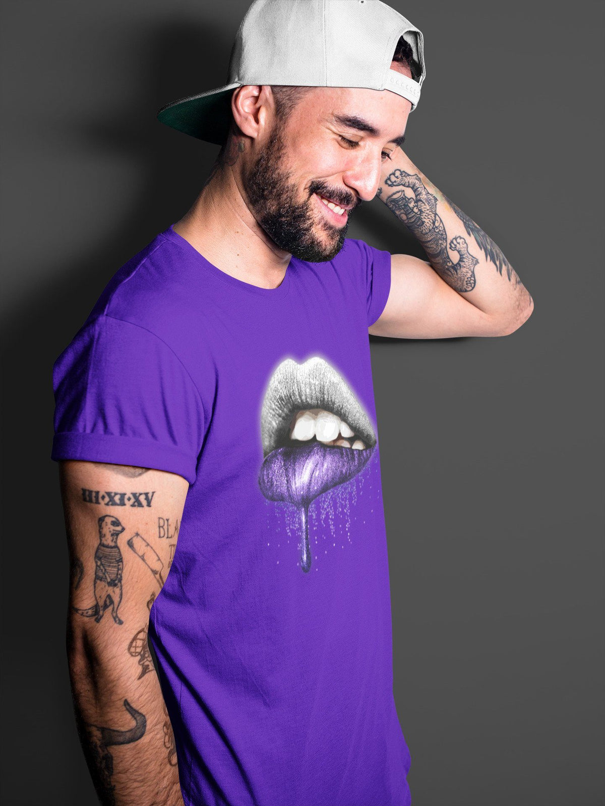 Jordan 1 WMNS Court Purple Shirt To Match Jordans Dripping Lips Sneaker Tees Jordan 1 WMNS Court Purple Drip Gear Zone Sneaker Matching Clothing Unisex Shirts