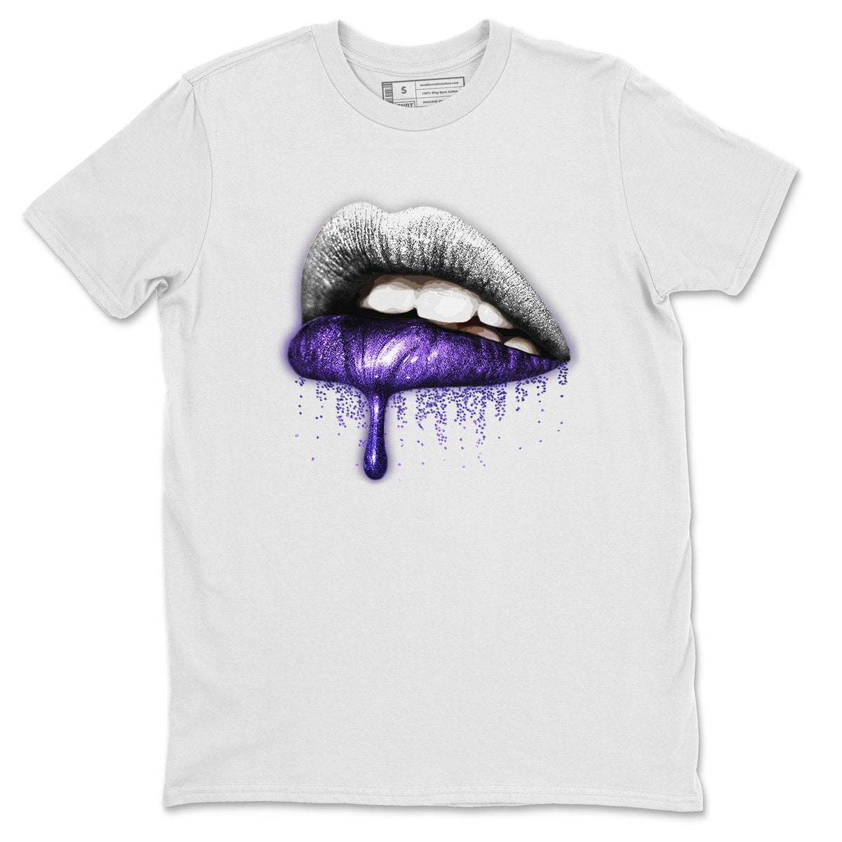 Jordan 1 WMNS Court Purple Shirt To Match Jordans Dripping Lips Sneaker Tees Jordan 1 WMNS Court Purple Drip Gear Zone Sneaker Matching Clothing Unisex Shirts