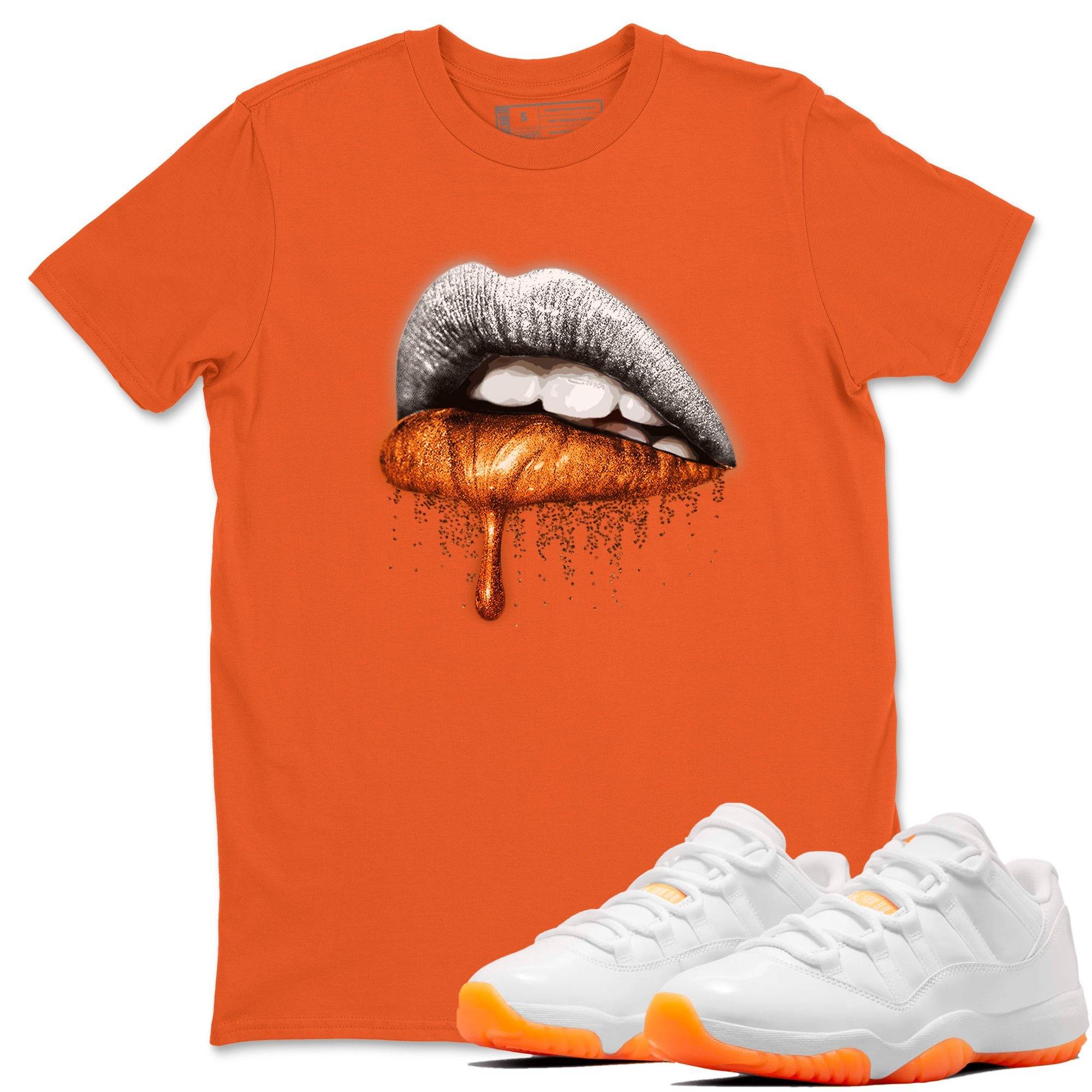 Jordan 11 Citrus Shirt To Match Jordans Dripping Lips Sneaker Tees Jordan 11 Citrus Drip Gear Zone Sneaker Matching Clothing Unisex Shirts