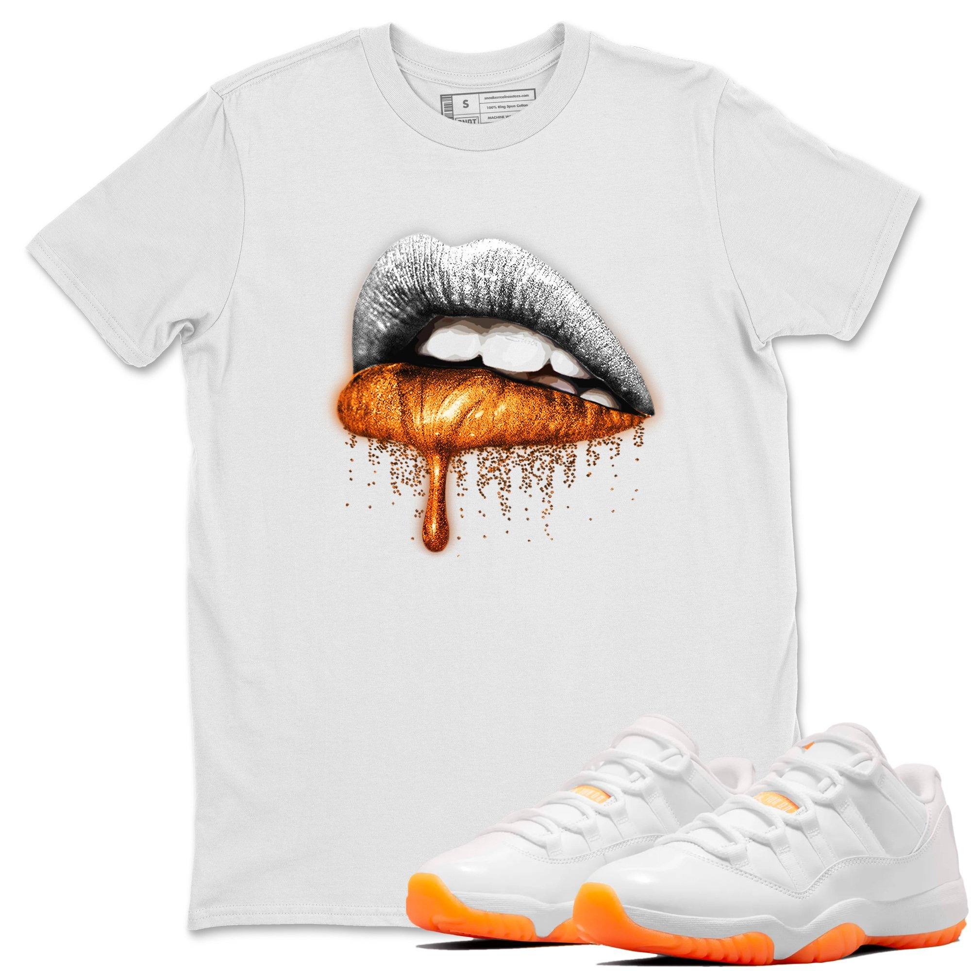 Jordan 11 Citrus Shirt To Match Jordans Dripping Lips Sneaker Tees Jordan 11 Citrus Drip Gear Zone Sneaker Matching Clothing Unisex Shirts