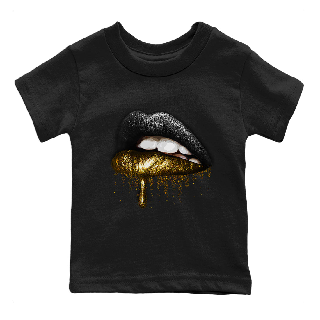 Jordan 12 Black Taxi Sneaker Matching T-Shirt Dripping Lips Sneaker Tees Jordan 12 Black Taxi Sneaker Release Tees Kids Shirts