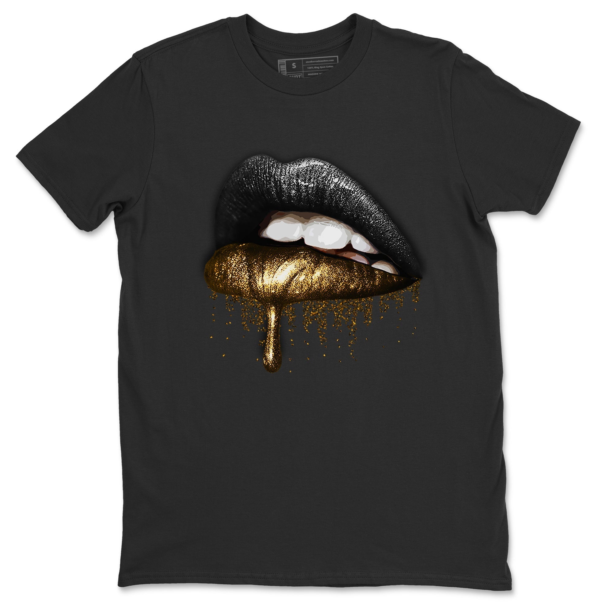 Jordan 12 Black Taxi Sneaker Matching T-Shirt Dripping Lips Sneaker Tees Jordan 12 Black Taxi Sneaker Release Tees Crew Neck Tees