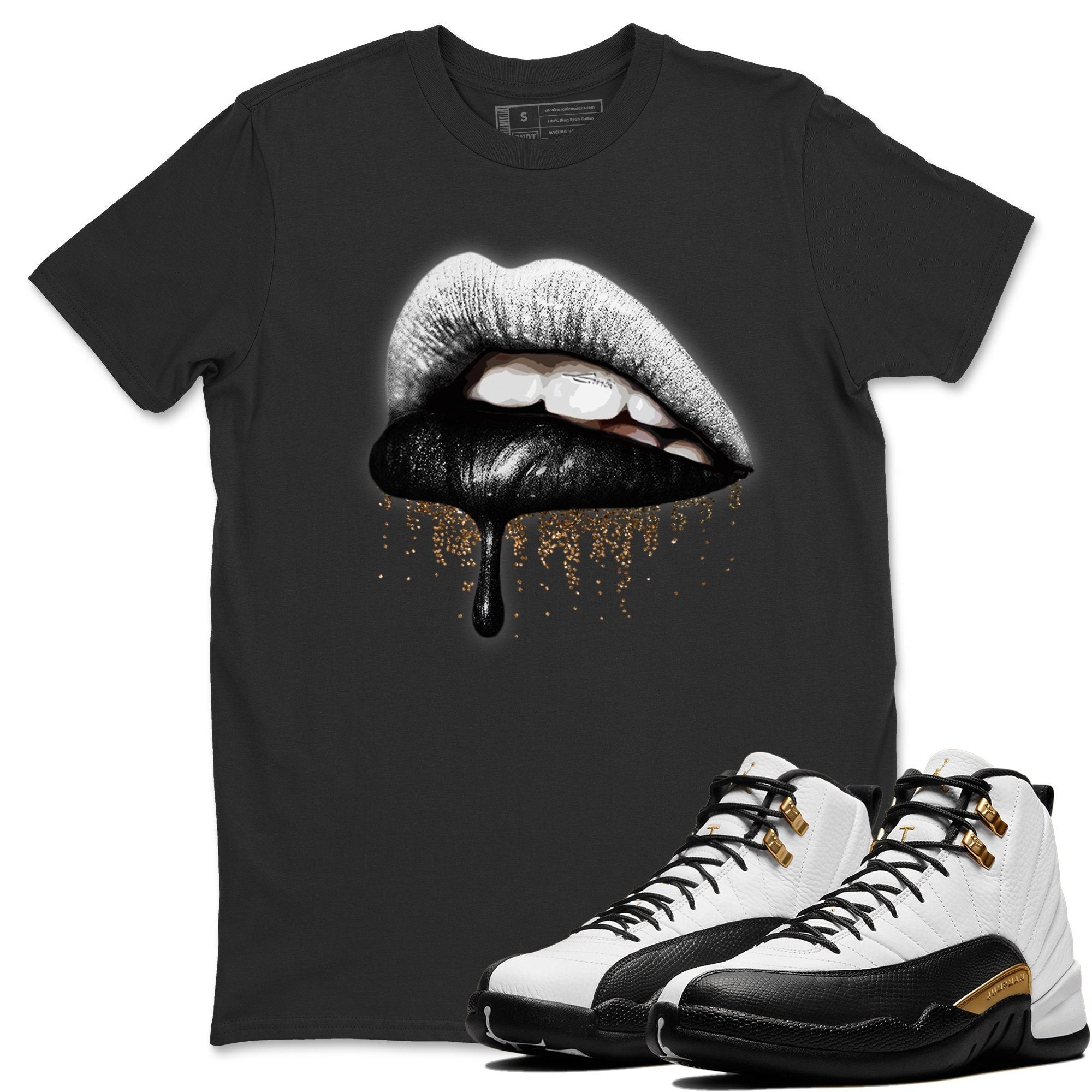 Jordan 12 Royalty Shirt To Match Jordans Dripping Lips Sneaker Tees Jordan 12 Royalty Drip Gear Zone Sneaker Matching Clothing Unisex Shirts