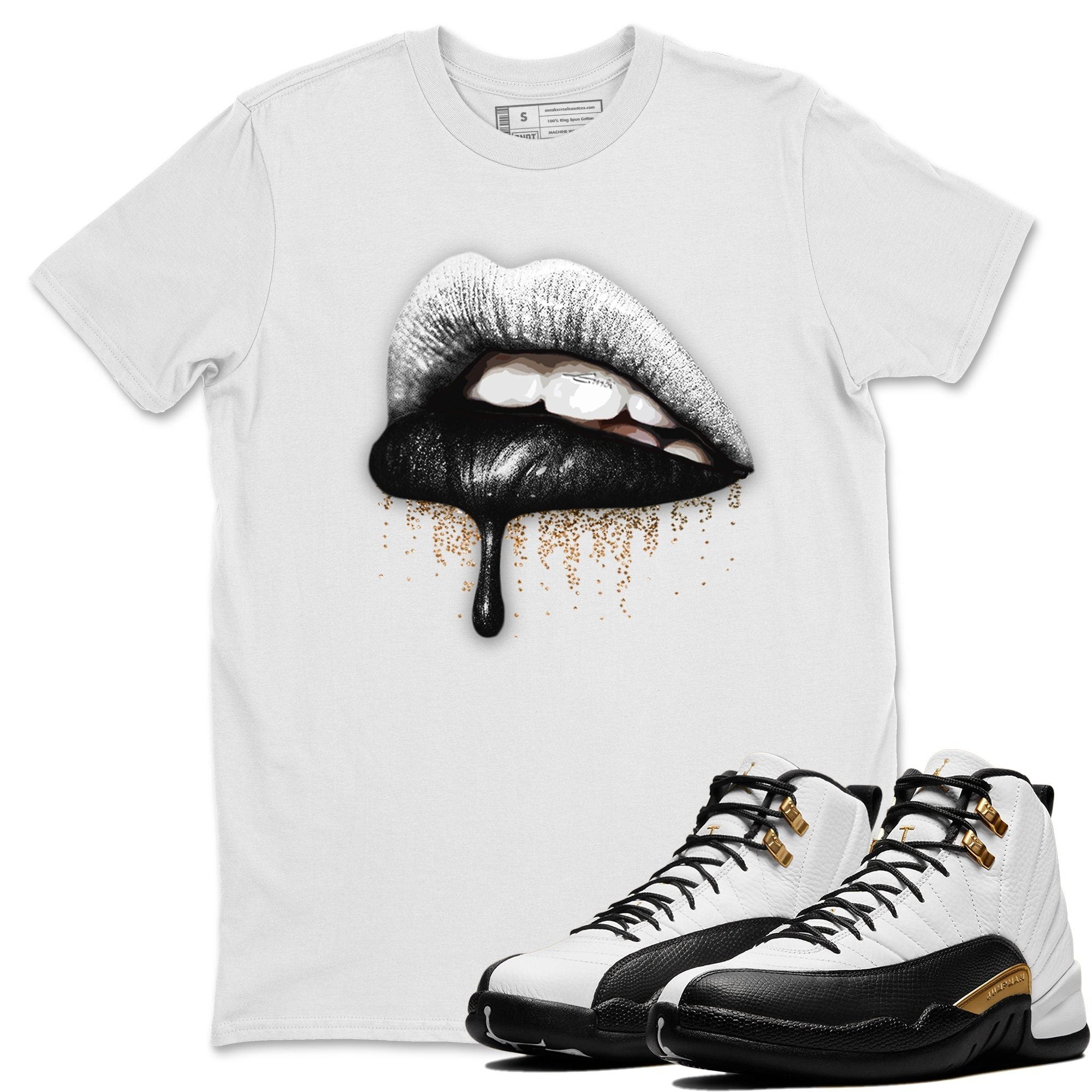 Jordan 12 Royalty Shirt To Match Jordans Dripping Lips Sneaker Tees Jordan 12 Royalty Drip Gear Zone Sneaker Matching Clothing Unisex Shirts