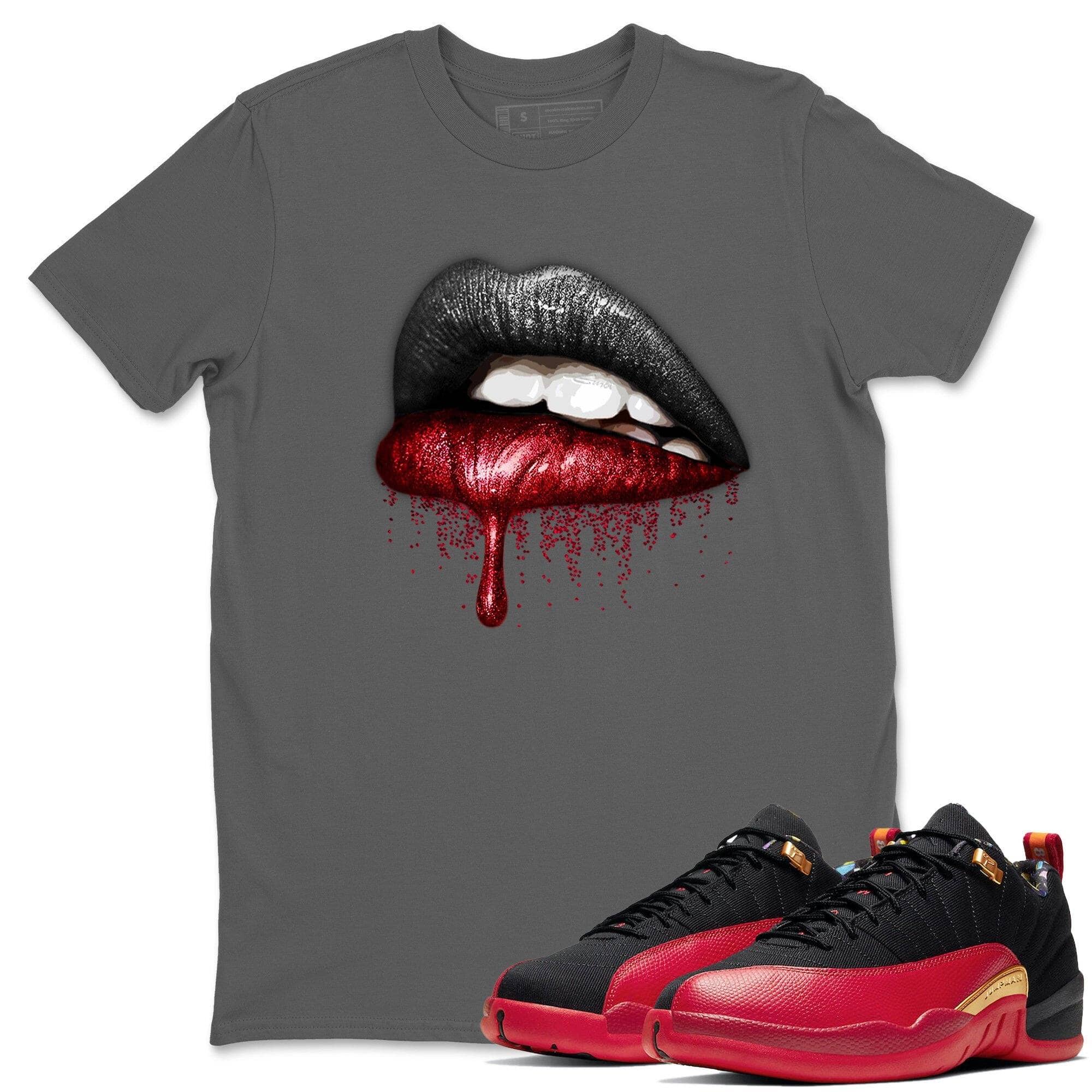 Jordan 12 Super Bowl Shirt To Match Jordans Dripping Lips Sneaker Tees Jordan 12 Super Bowl Drip Gear Zone Sneaker Matching Clothing Unisex Shirts
