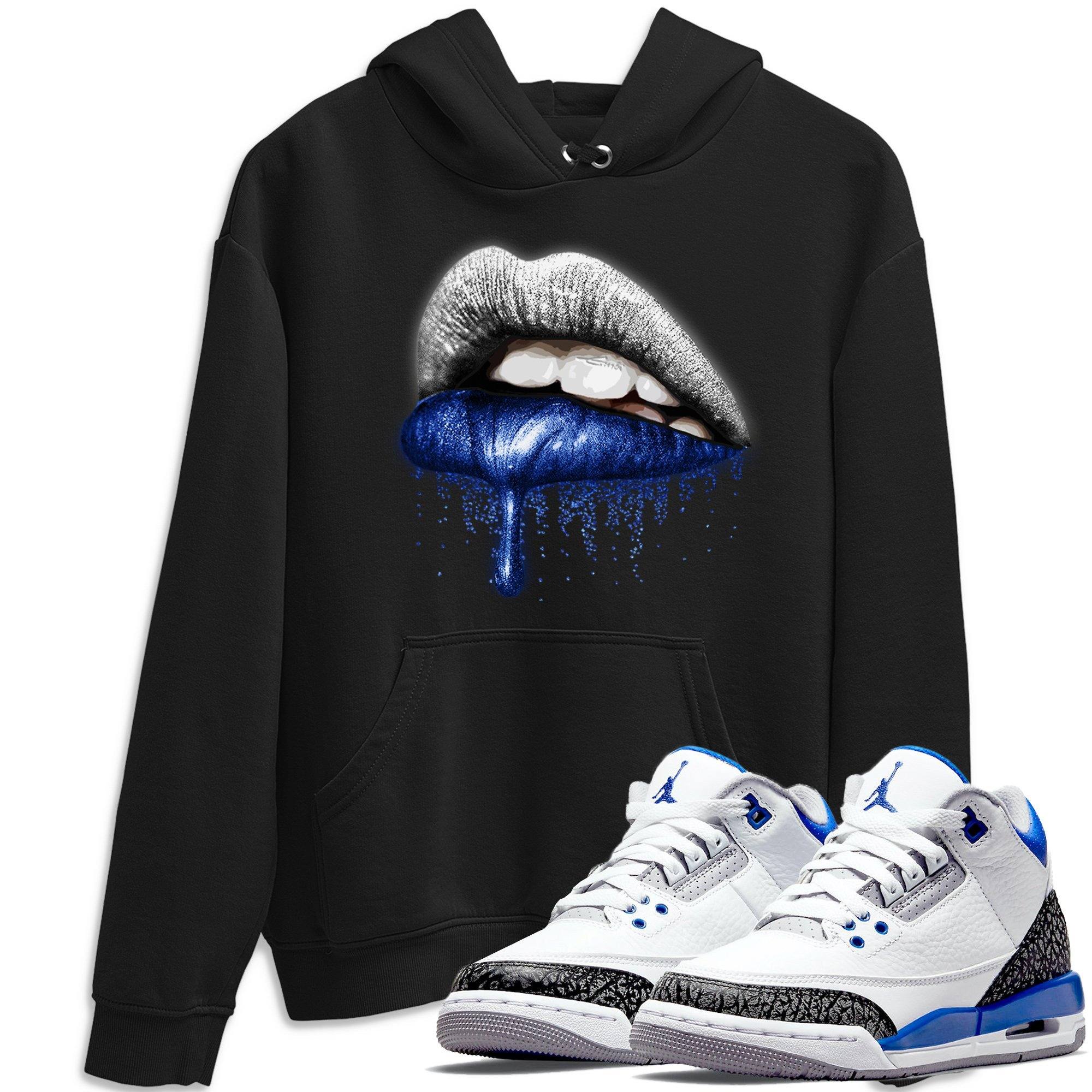 Jordan 3 Racer Blue Shirt To Match Jordans Dripping Lips Sneaker Tees Jordan 3 Racer Blue Drip Gear Zone Sneaker Matching Clothing Unisex Shirts