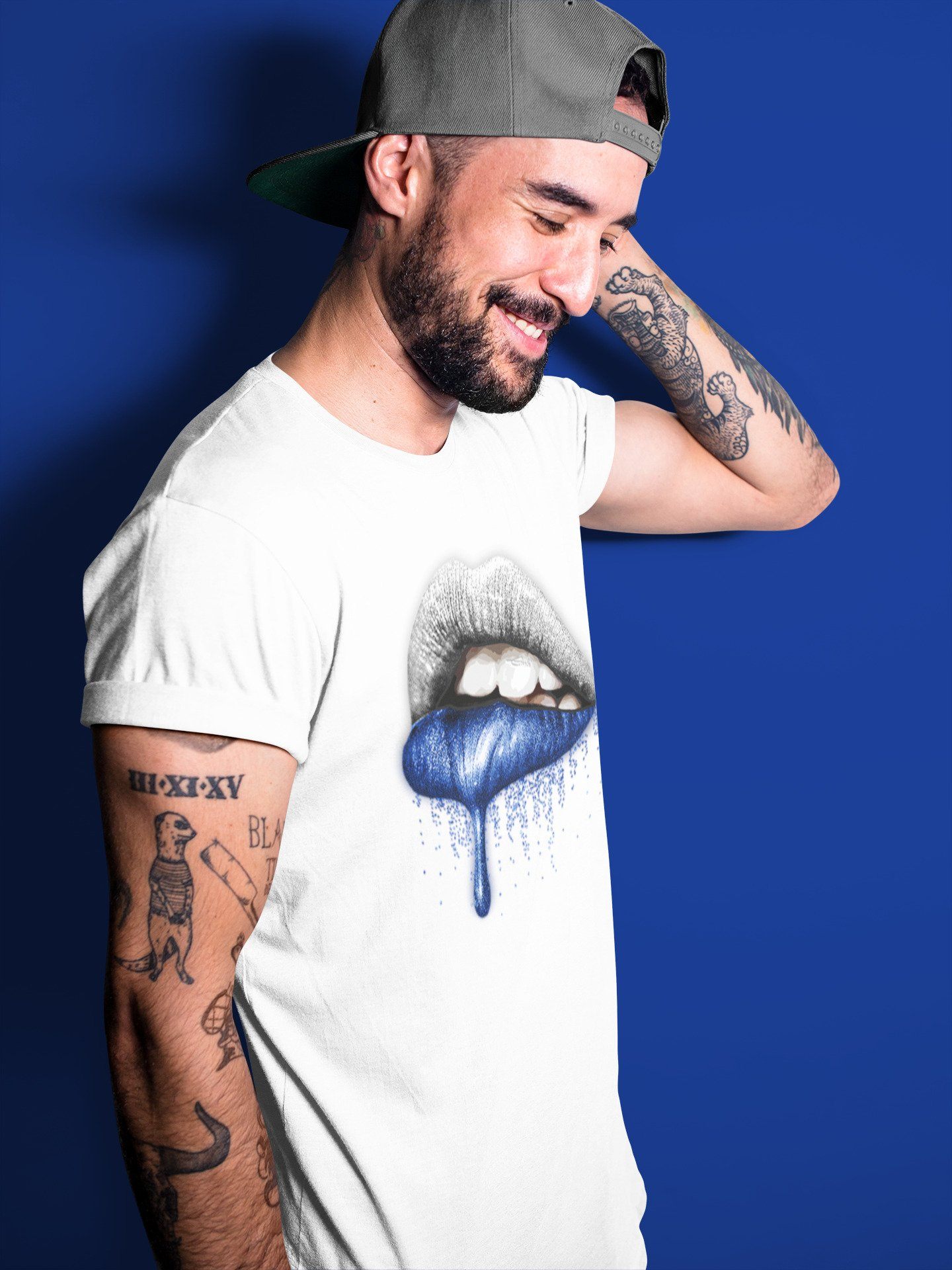 Jordan 3 Racer Blue Shirt To Match Jordans Dripping Lips Sneaker Tees Jordan 3 Racer Blue Drip Gear Zone Sneaker Matching Clothing Unisex Shirts