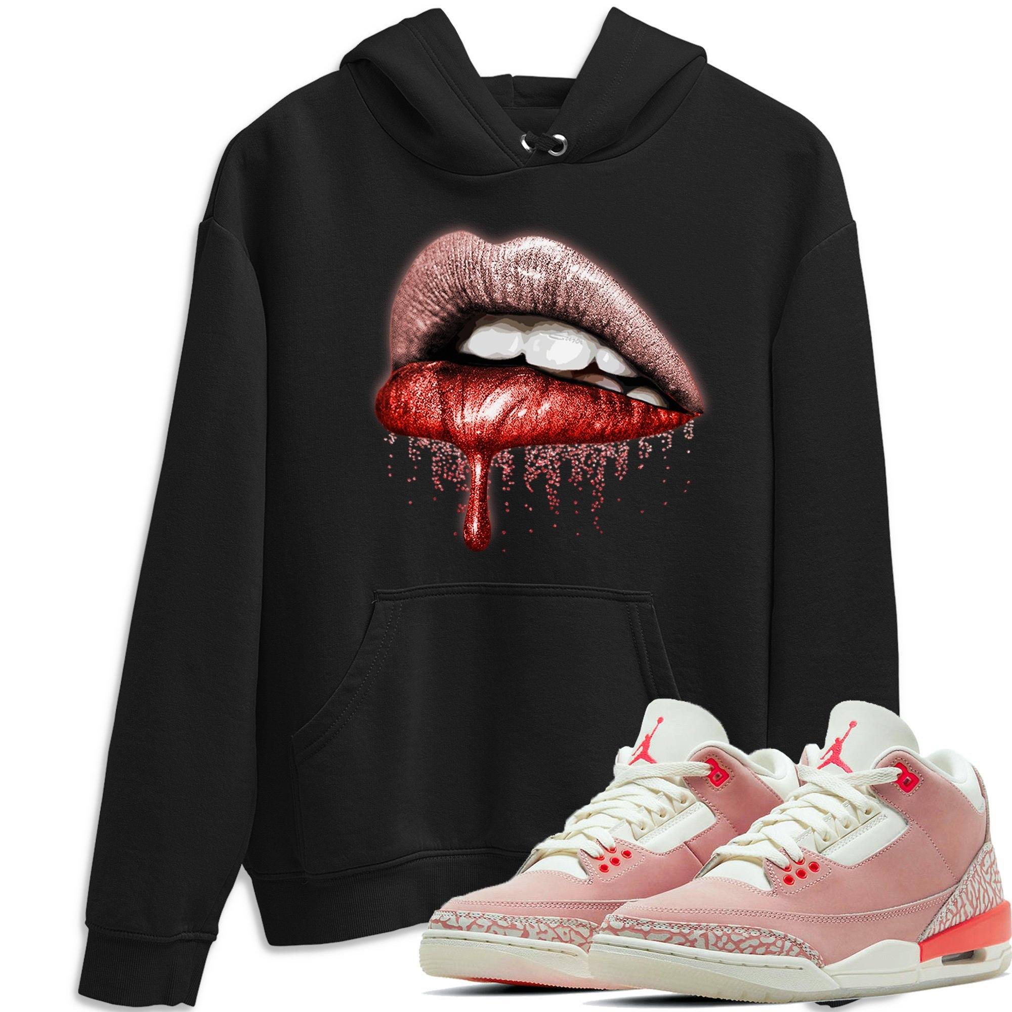 Jordan 3 Rust Pink Shirt To Match Jordans Dripping Lips Sneaker Tees Jordan 3 Rust Pink Drip Gear Zone Sneaker Matching Clothing Unisex Shirts