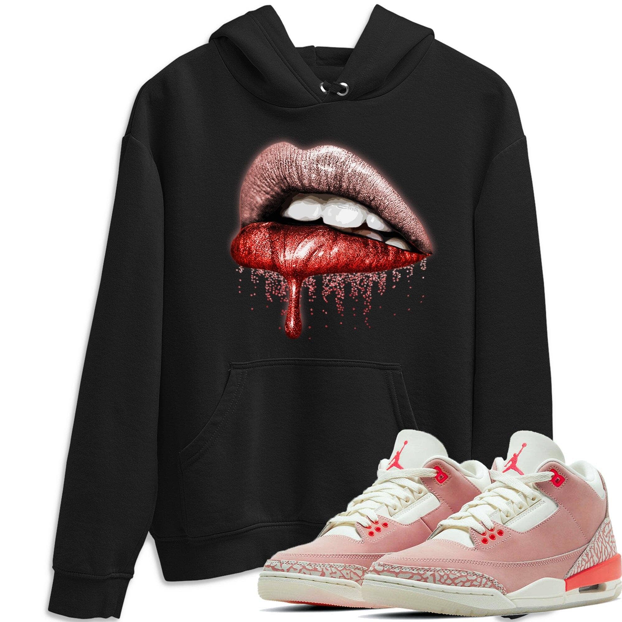 Jordan 3 Rust Pink Shirt To Match Jordans Dripping Lips Sneaker Tees Jordan 3 Rust Pink Drip Gear Zone Sneaker Matching Clothing Unisex Shirts