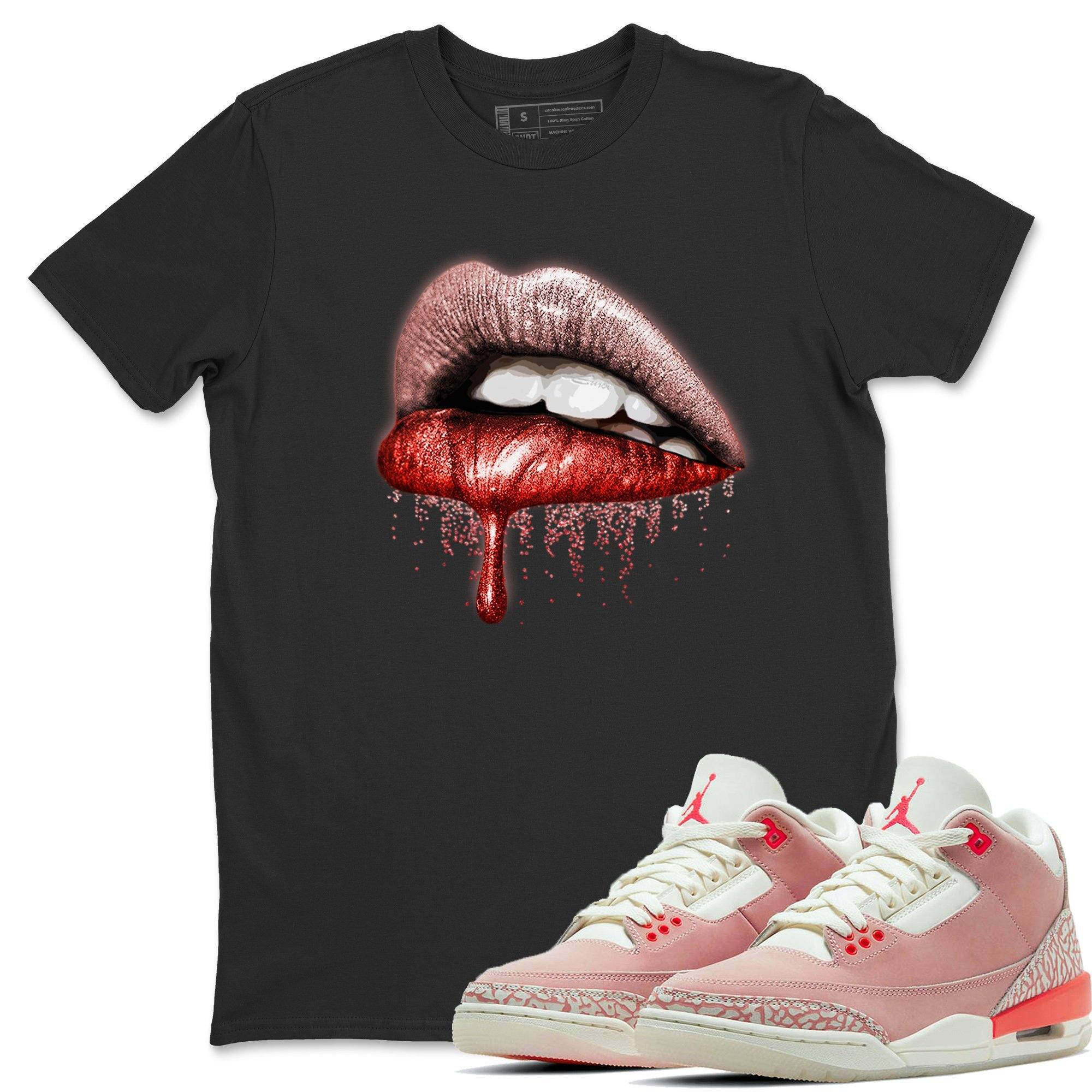 Jordan 3 Rust Pink Shirt To Match Jordans Dripping Lips Sneaker Tees Jordan 3 Rust Pink Drip Gear Zone Sneaker Matching Clothing Unisex Shirts