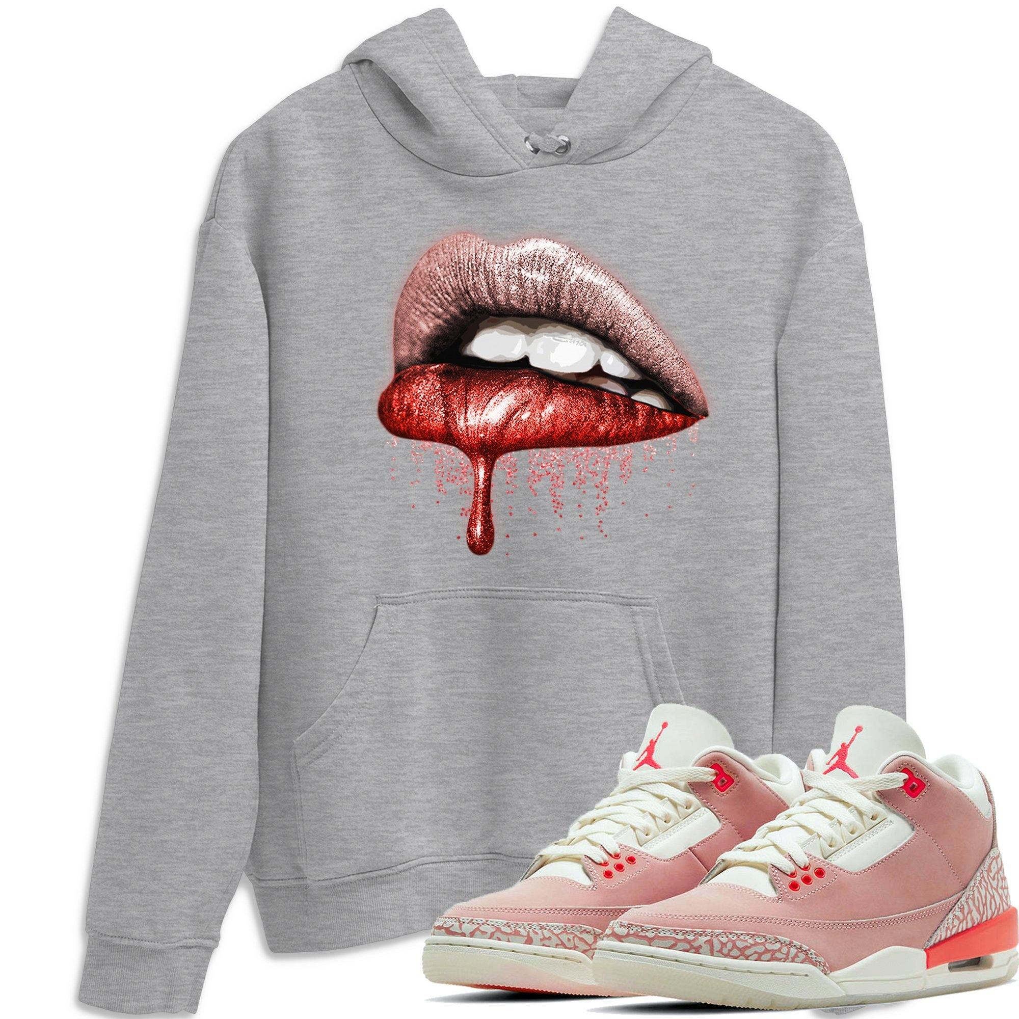 Jordan 3 Rust Pink Shirt To Match Jordans Dripping Lips Sneaker Tees Jordan 3 Rust Pink Drip Gear Zone Sneaker Matching Clothing Unisex Shirts