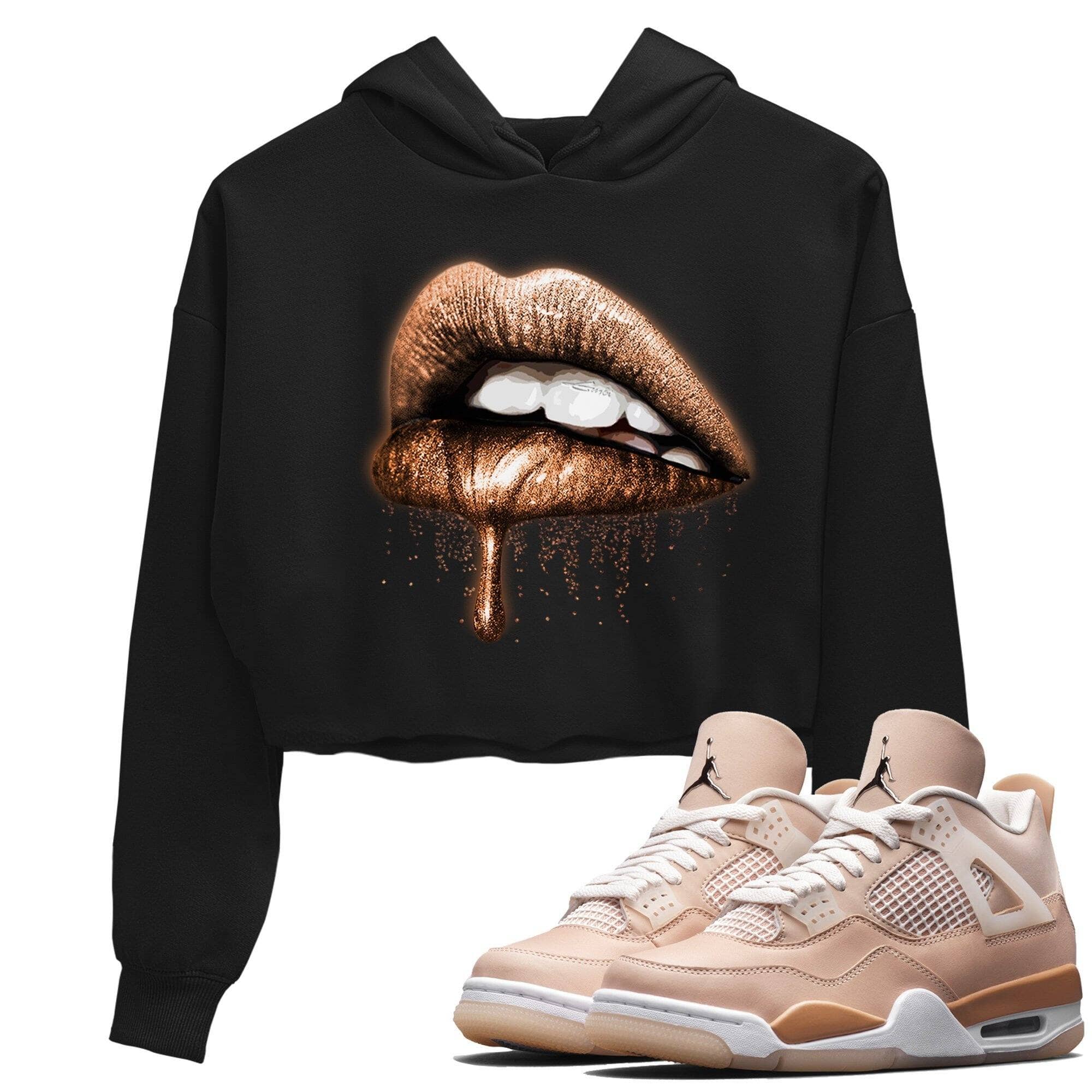 Jordan 4 Shimmer Sneaker Matching T-Shirt Dripping Lips Sneaker Tees Jordan 4 Shimmer Sneaker Release Tees Women's Shirts