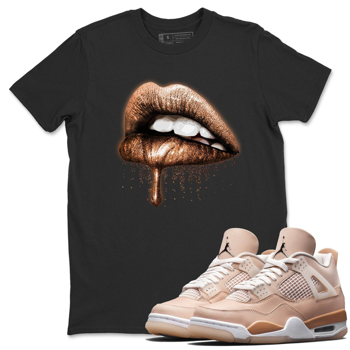 Jordan 4 Shimmer Shirt To Match Jordans Dripping Lips Sneaker Tees Jordan 4 Shimmer Drip Gear Zone Sneaker Matching Clothing Unisex Shirts