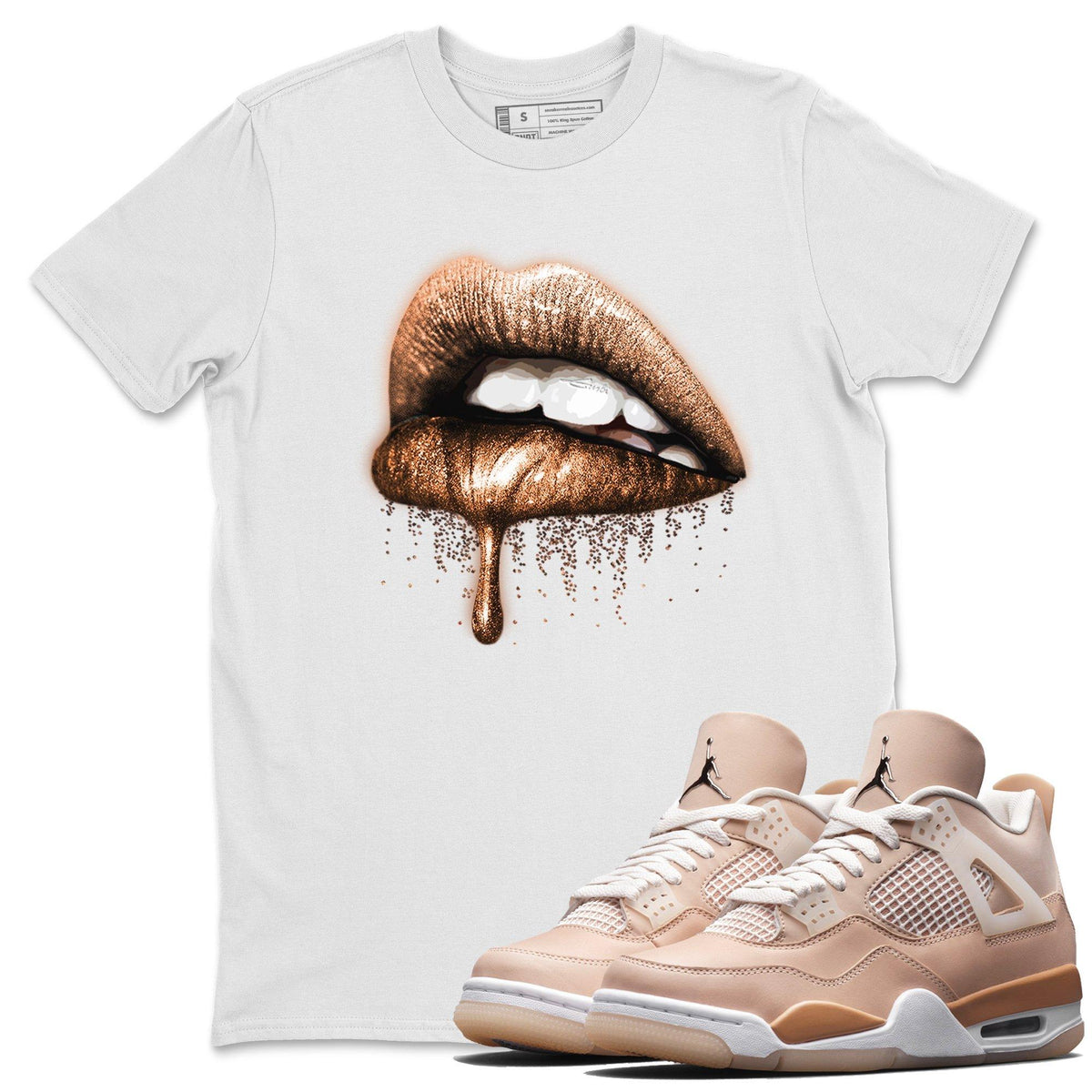 Jordan 4 Shimmer Shirt To Match Jordans Dripping Lips Sneaker Tees Jordan 4 Shimmer Drip Gear Zone Sneaker Matching Clothing Unisex Shirts