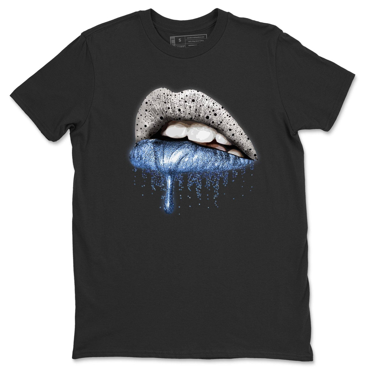 Jordan 4 University Blue Shirt To Match Jordans Dripping Lips Sneaker Tees Jordan 4 University Blue Drip Gear Zone Sneaker Matching Clothing Unisex Shirts