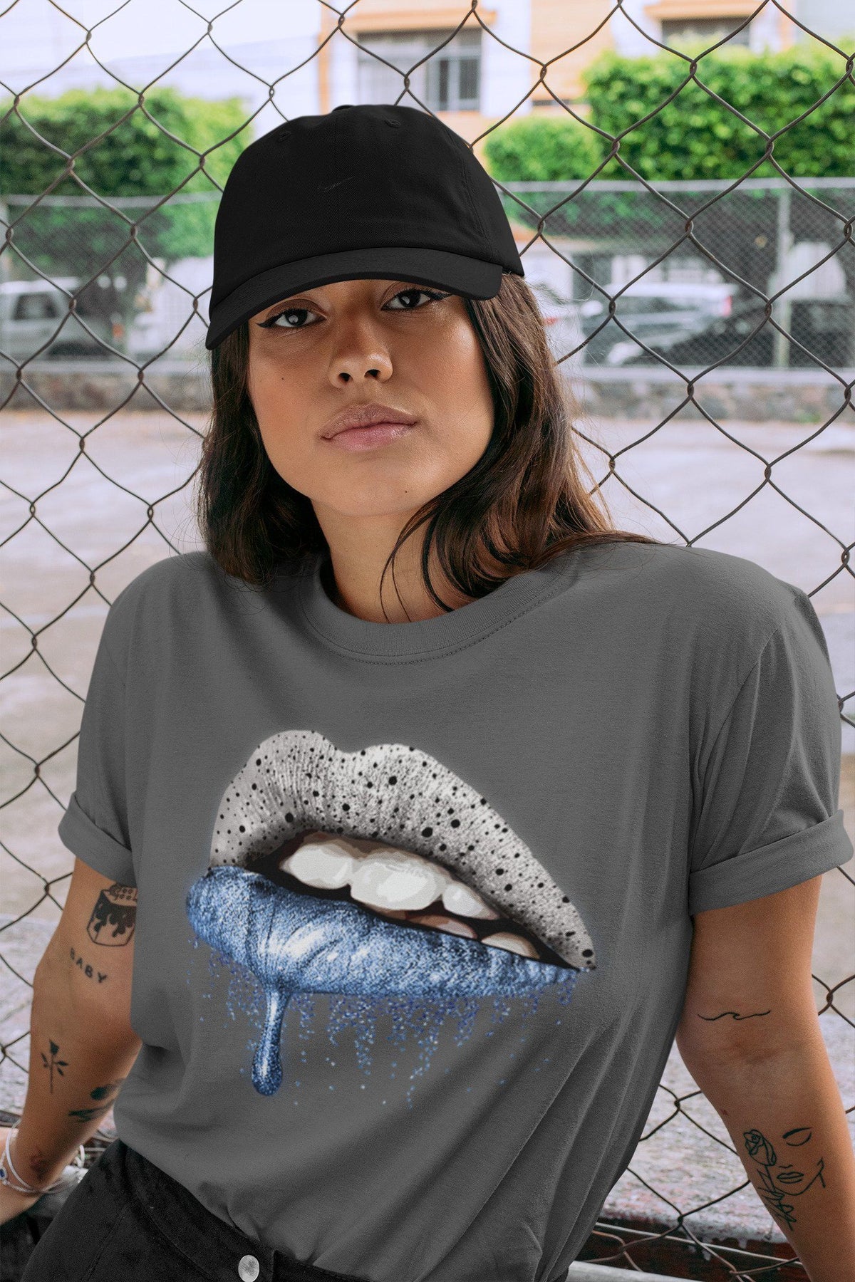 Jordan 4 University Blue Shirt To Match Jordans Dripping Lips Sneaker Tees Jordan 4 University Blue Drip Gear Zone Sneaker Matching Clothing Unisex Shirts