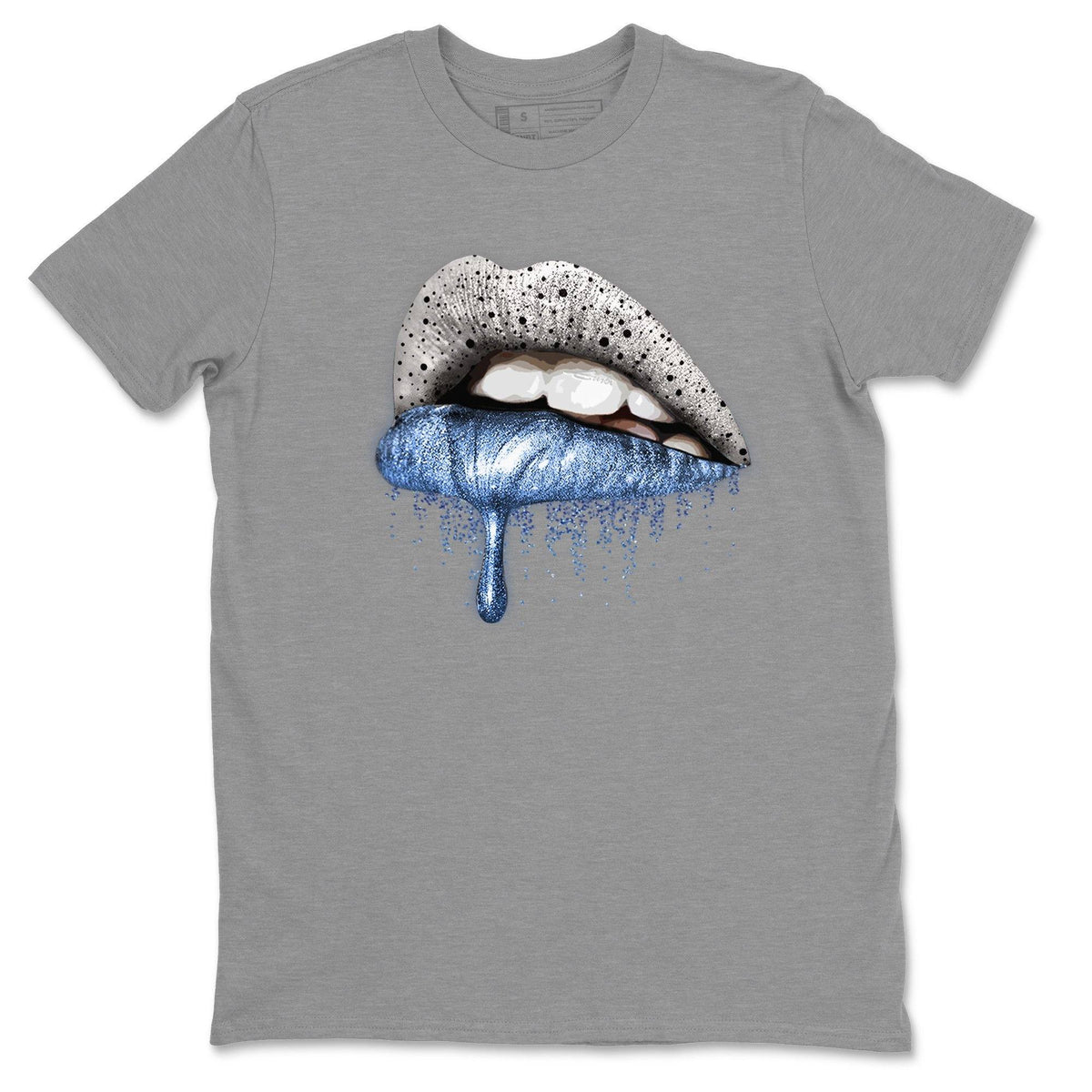 Jordan 4 University Blue Shirt To Match Jordans Dripping Lips Sneaker Tees Jordan 4 University Blue Drip Gear Zone Sneaker Matching Clothing Unisex Shirts