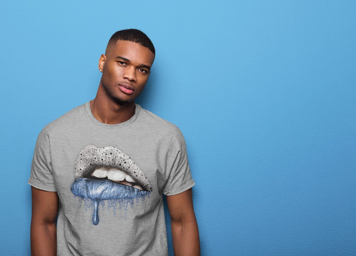 Jordan 4 University Blue Shirt To Match Jordans Dripping Lips Sneaker Tees Jordan 4 University Blue Drip Gear Zone Sneaker Matching Clothing Unisex Shirts