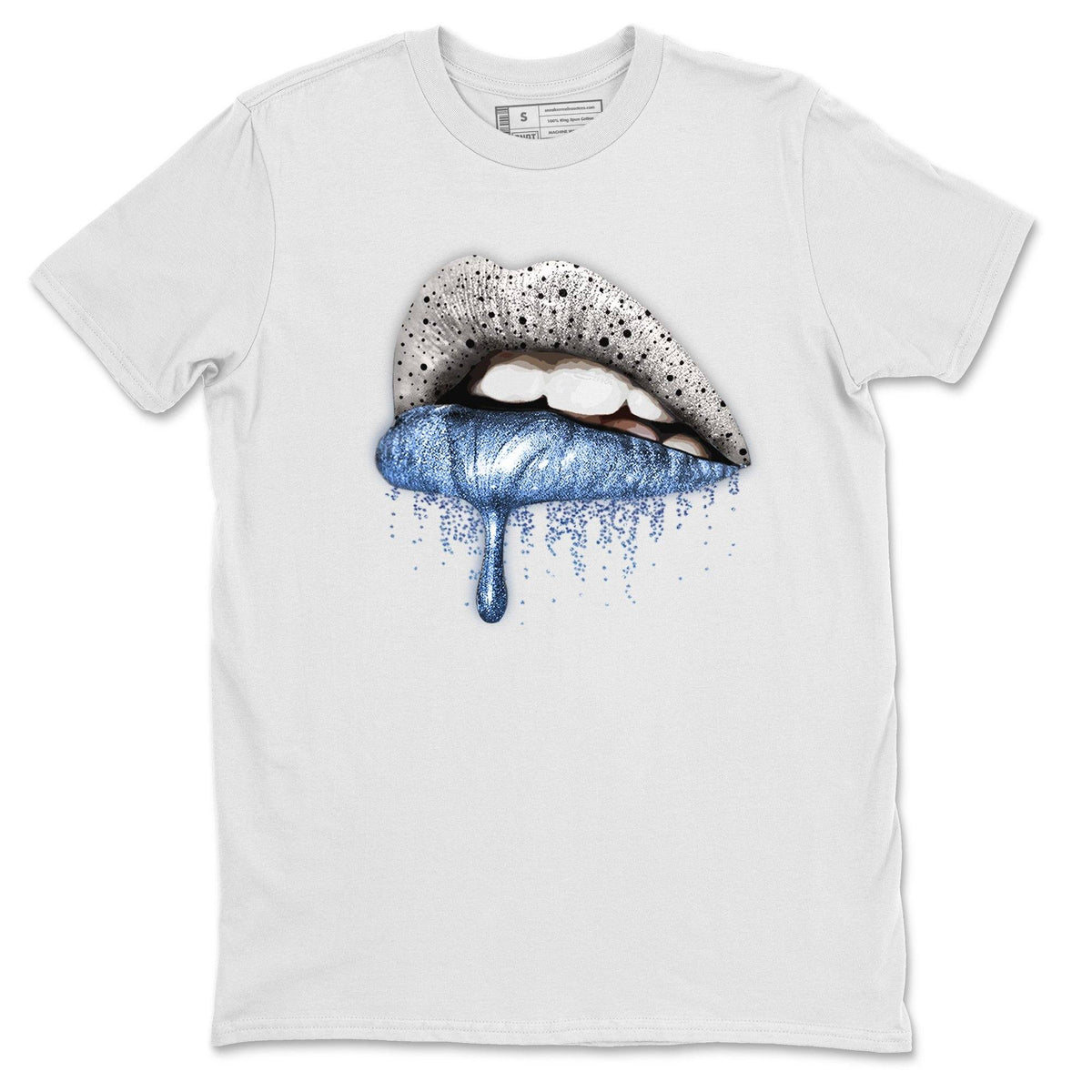 Jordan 4 University Blue Shirt To Match Jordans Dripping Lips Sneaker Tees Jordan 4 University Blue Drip Gear Zone Sneaker Matching Clothing Unisex Shirts