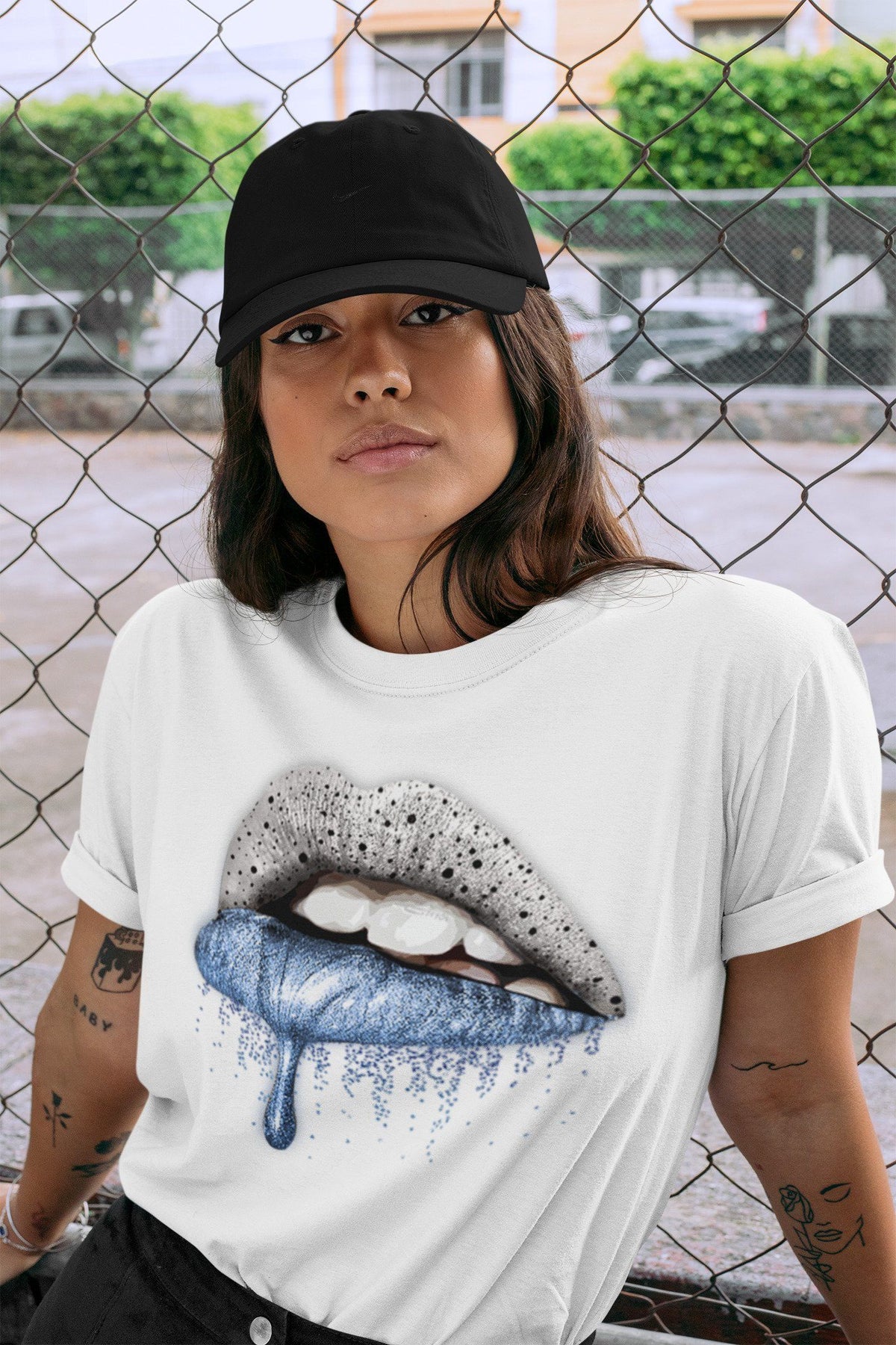Jordan 4 University Blue Shirt To Match Jordans Dripping Lips Sneaker Tees Jordan 4 University Blue Drip Gear Zone Sneaker Matching Clothing Unisex Shirts