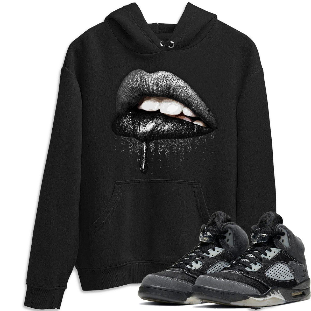 Jordan 5 Anthracite Shirt To Match Jordans Dripping Lips Sneaker Tees Jordan 5 Anthracite Drip Gear Zone Sneaker Matching Clothing Unisex Shirts