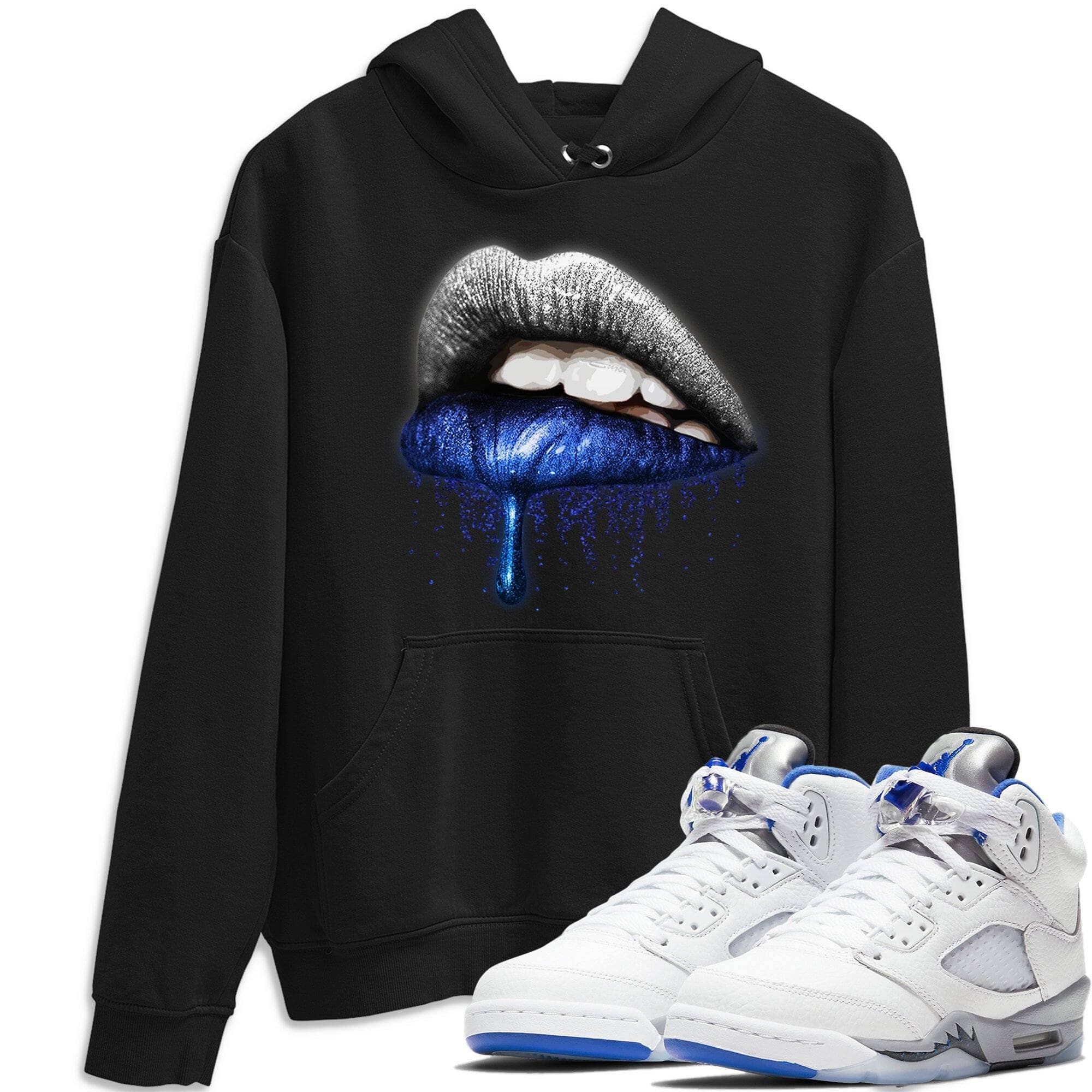 Jordan 5 Stealth Shirt To Match Jordans Dripping Lips Sneaker Tees Jordan 5 Stealth Drip Gear Zone Sneaker Matching Clothing Unisex Shirts
