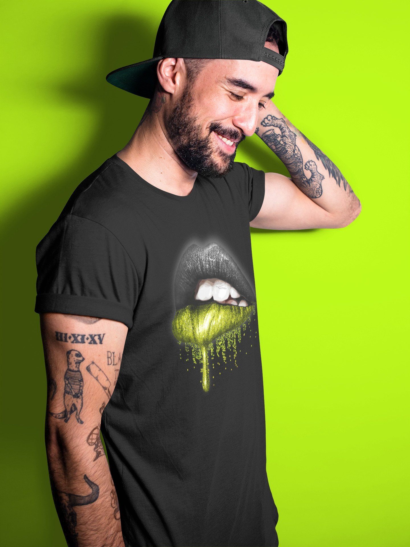 Jordan 6 Electric Green Shirt To Match Jordans Dripping Lips Sneaker Tees Jordan 6 Electric Green Drip Gear Zone Sneaker Matching Clothing Unisex Shirts