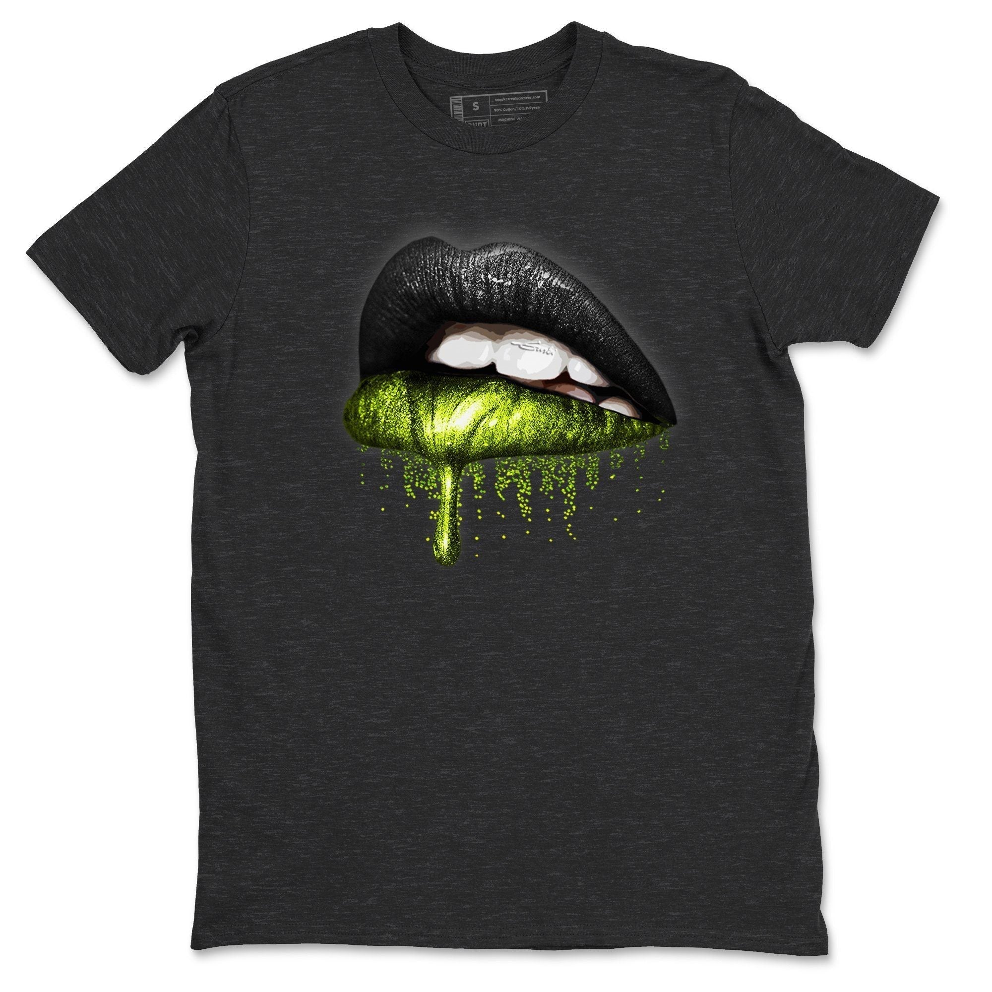 Jordan 6 Electric Green Shirt To Match Jordans Dripping Lips Sneaker Tees Jordan 6 Electric Green Drip Gear Zone Sneaker Matching Clothing Unisex Shirts