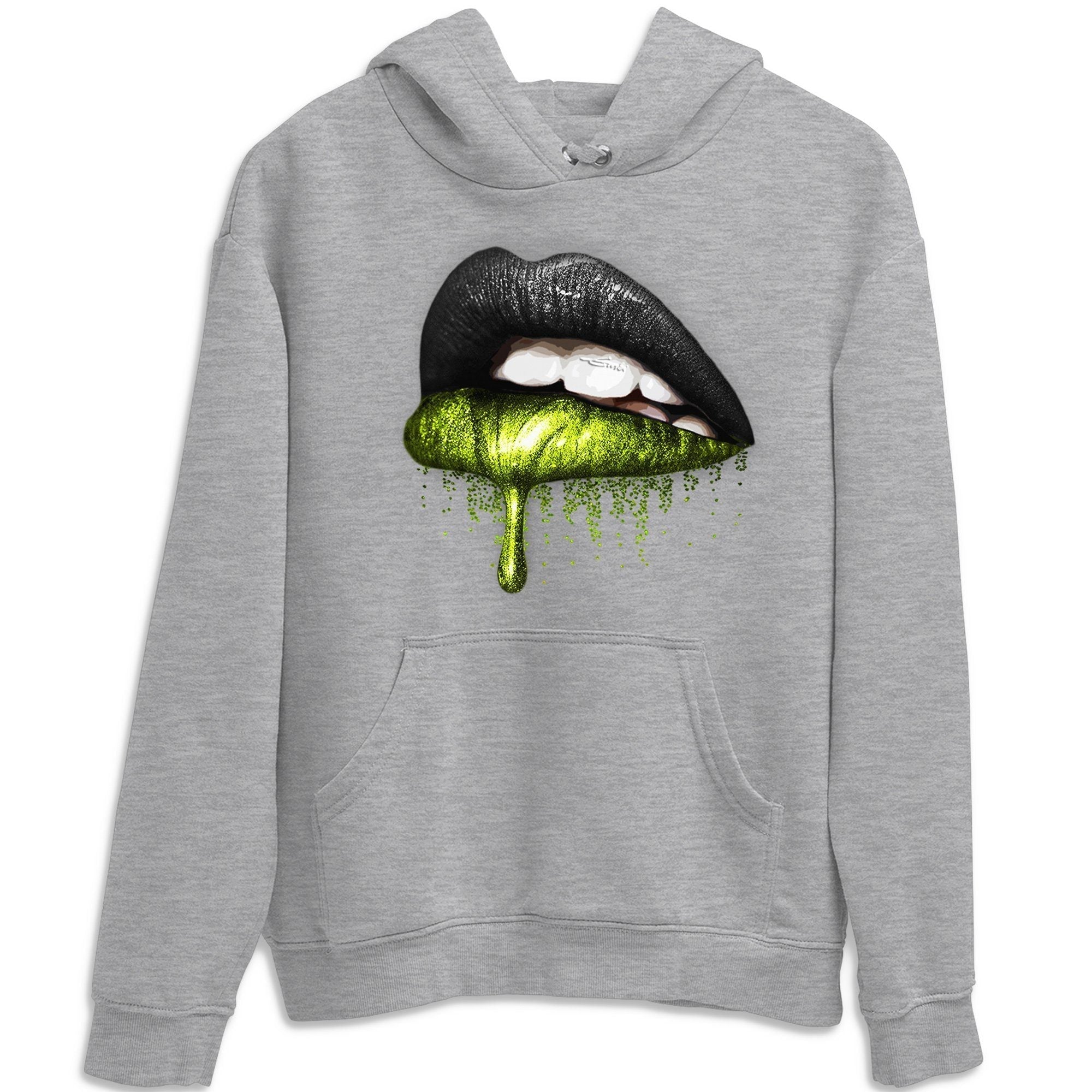 Jordan 6 Electric Green Shirt To Match Jordans Dripping Lips Sneaker Tees Jordan 6 Electric Green Drip Gear Zone Sneaker Matching Clothing Unisex Shirts