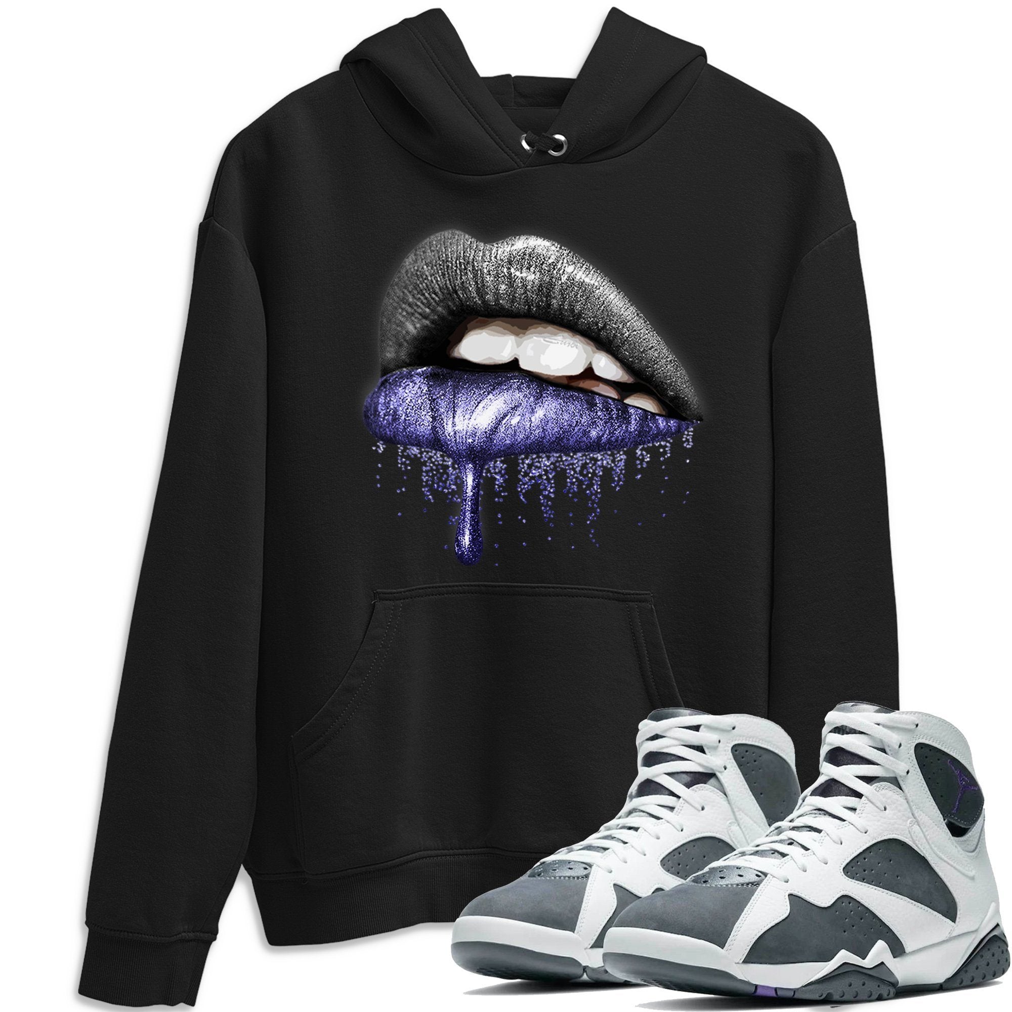 Jordan 7 Flint Shirt To Match Jordans Dripping Lips Sneaker Tees Jordan 7 Flint Drip Gear Zone Sneaker Matching Clothing Unisex Shirts