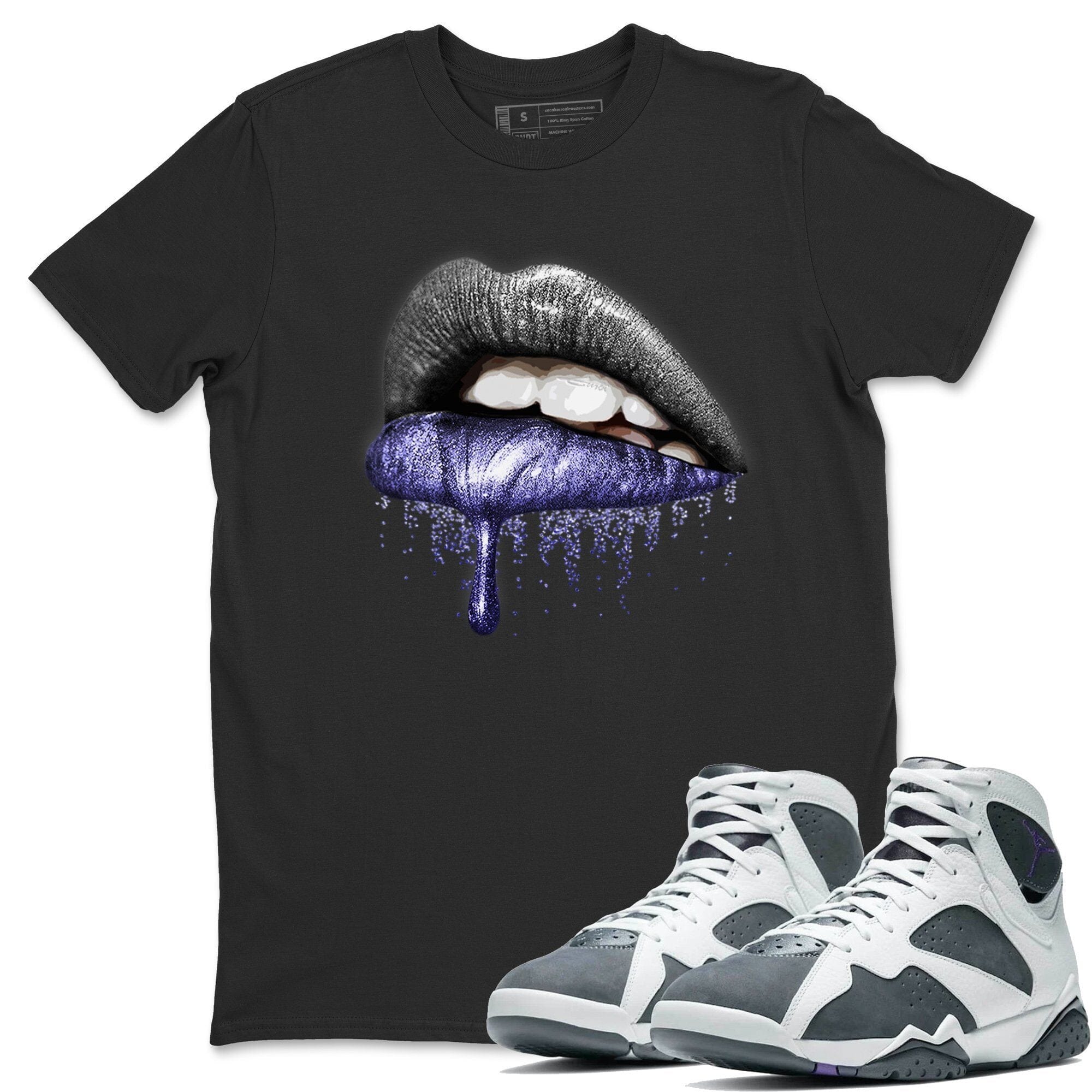 Jordan 7 Flint Shirt To Match Jordans Dripping Lips Sneaker Tees Jordan 7 Flint Drip Gear Zone Sneaker Matching Clothing Unisex Shirts