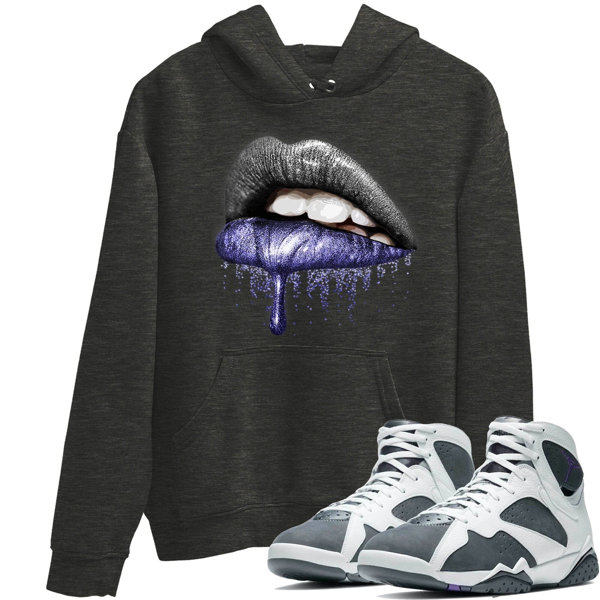 Jordan 7 Flint Shirt To Match Jordans Dripping Lips Sneaker Tees Jordan 7 Flint Drip Gear Zone Sneaker Matching Clothing Unisex Shirts