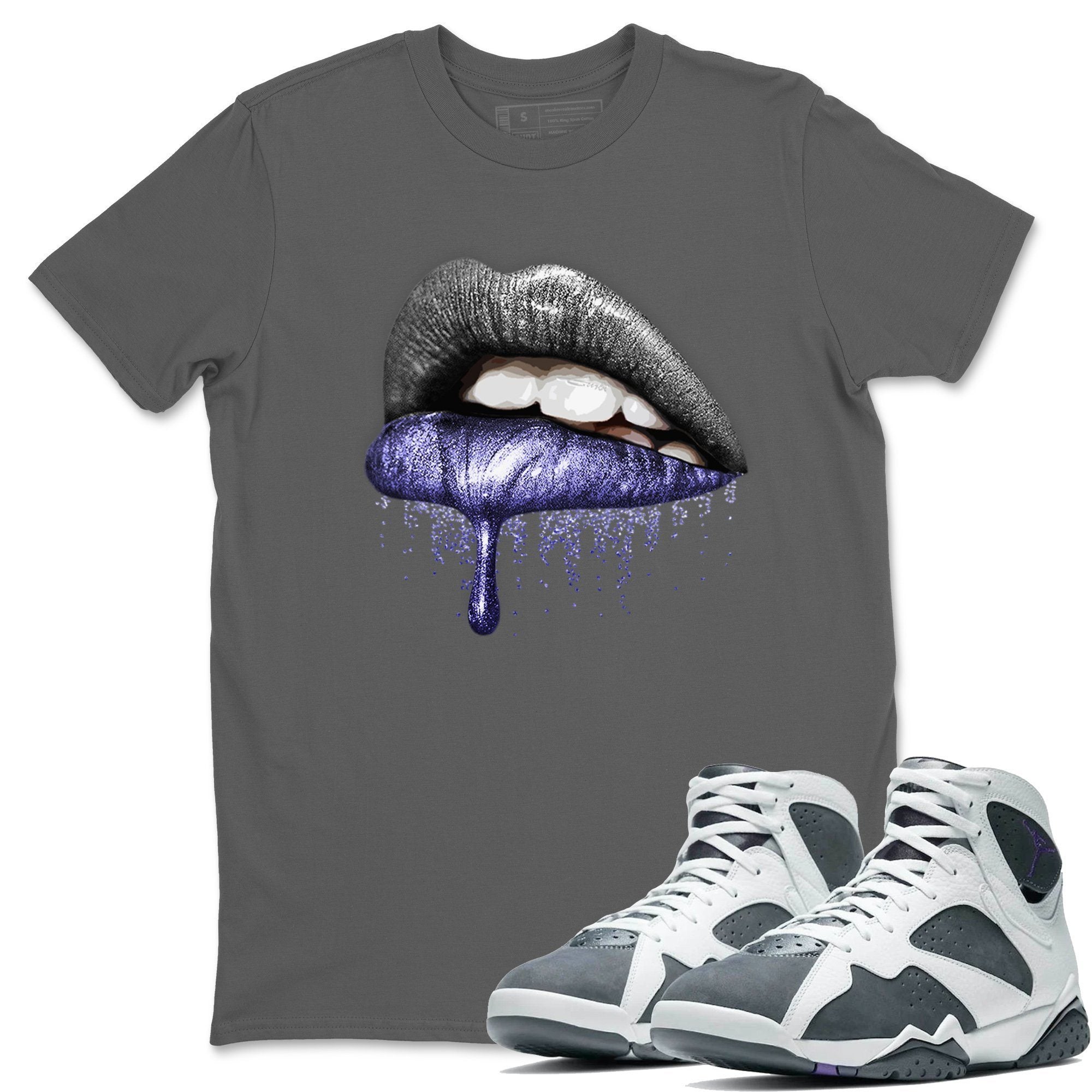 Jordan 7 Flint Shirt To Match Jordans Dripping Lips Sneaker Tees Jordan 7 Flint Drip Gear Zone Sneaker Matching Clothing Unisex Shirts