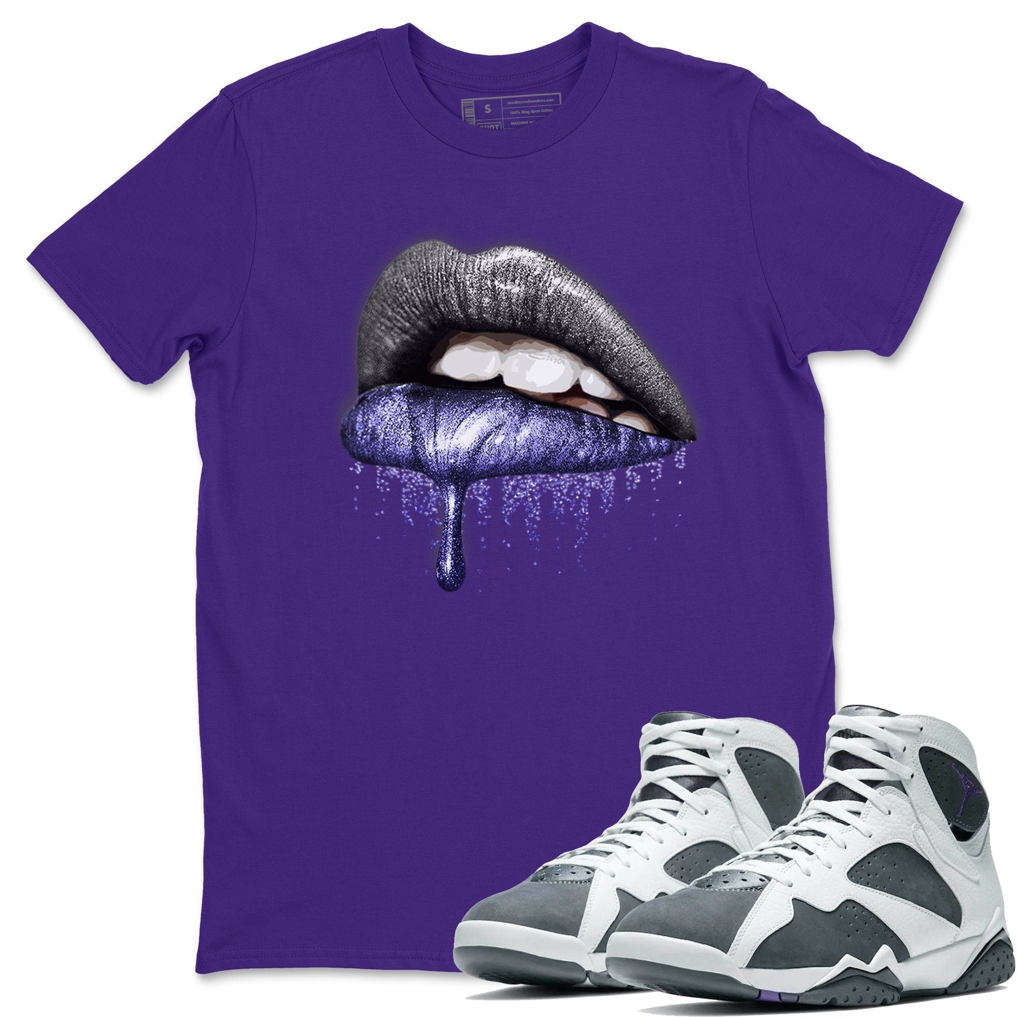 Dripping Lips Crew Neck T-Shirt - Air Jordan 7 Flint