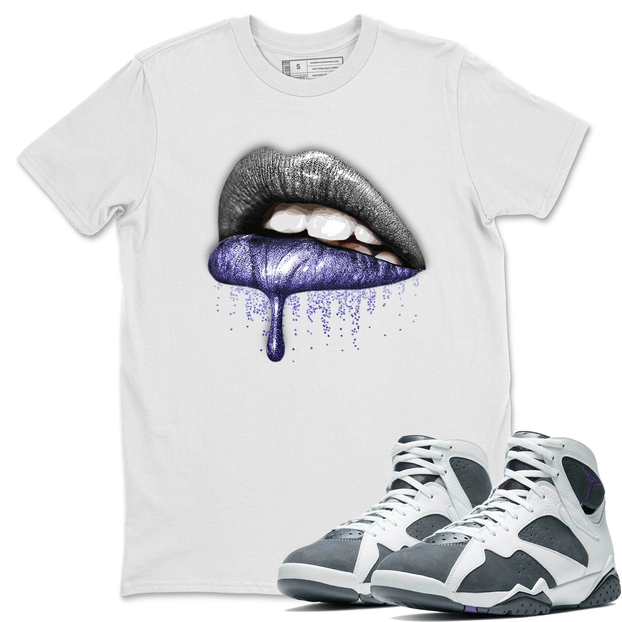 Jordan 7 Flint Shirt To Match Jordans Dripping Lips Sneaker Tees Jordan 7 Flint Drip Gear Zone Sneaker Matching Clothing Unisex Shirts
