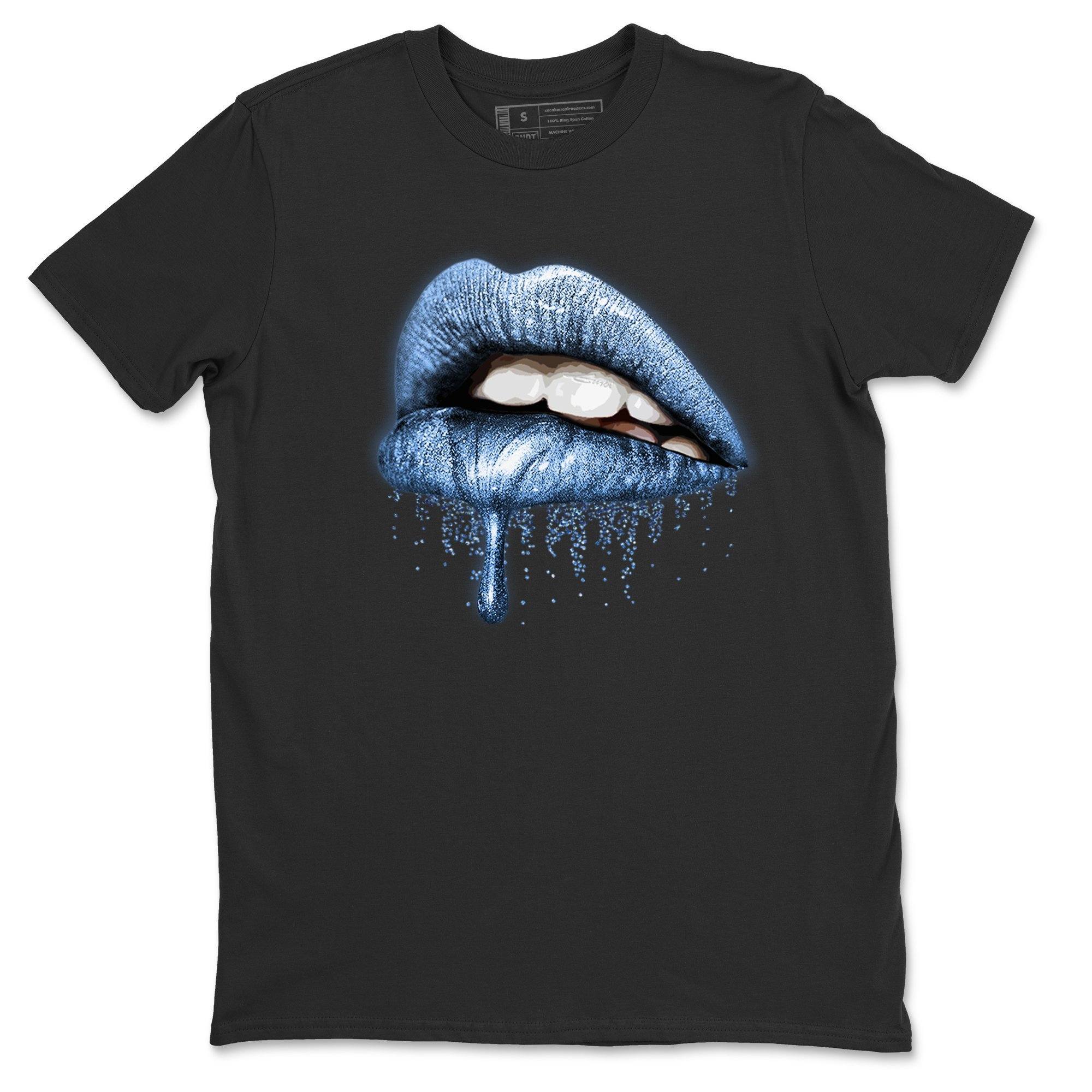 Jordan 1 University Blue Shirt To Match Jordans Dripping Lips Sneaker Tees Jordan 1 University Blue Drip Gear Zone Sneaker Matching Clothing Unisex Shirts