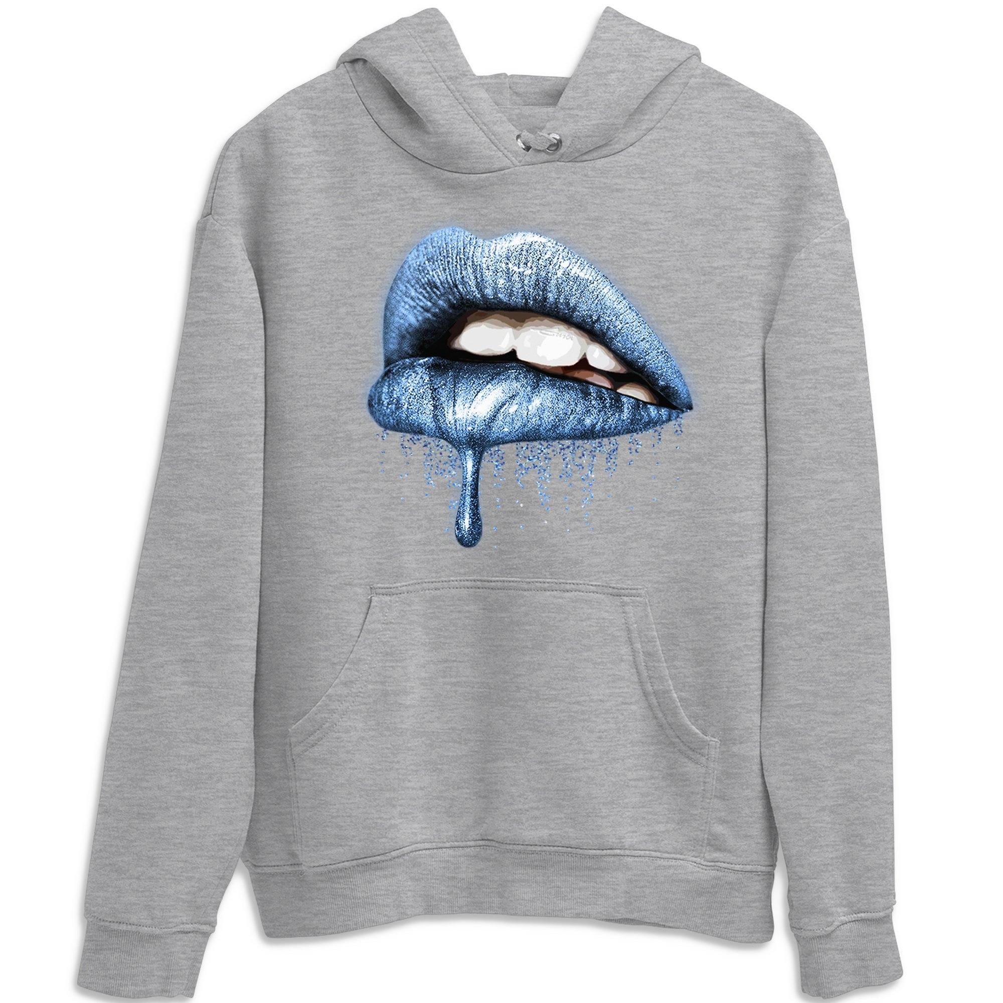 Jordan 1 University Blue Shirt To Match Jordans Dripping Lips Sneaker Tees Jordan 1 University Blue Drip Gear Zone Sneaker Matching Clothing Unisex Shirts