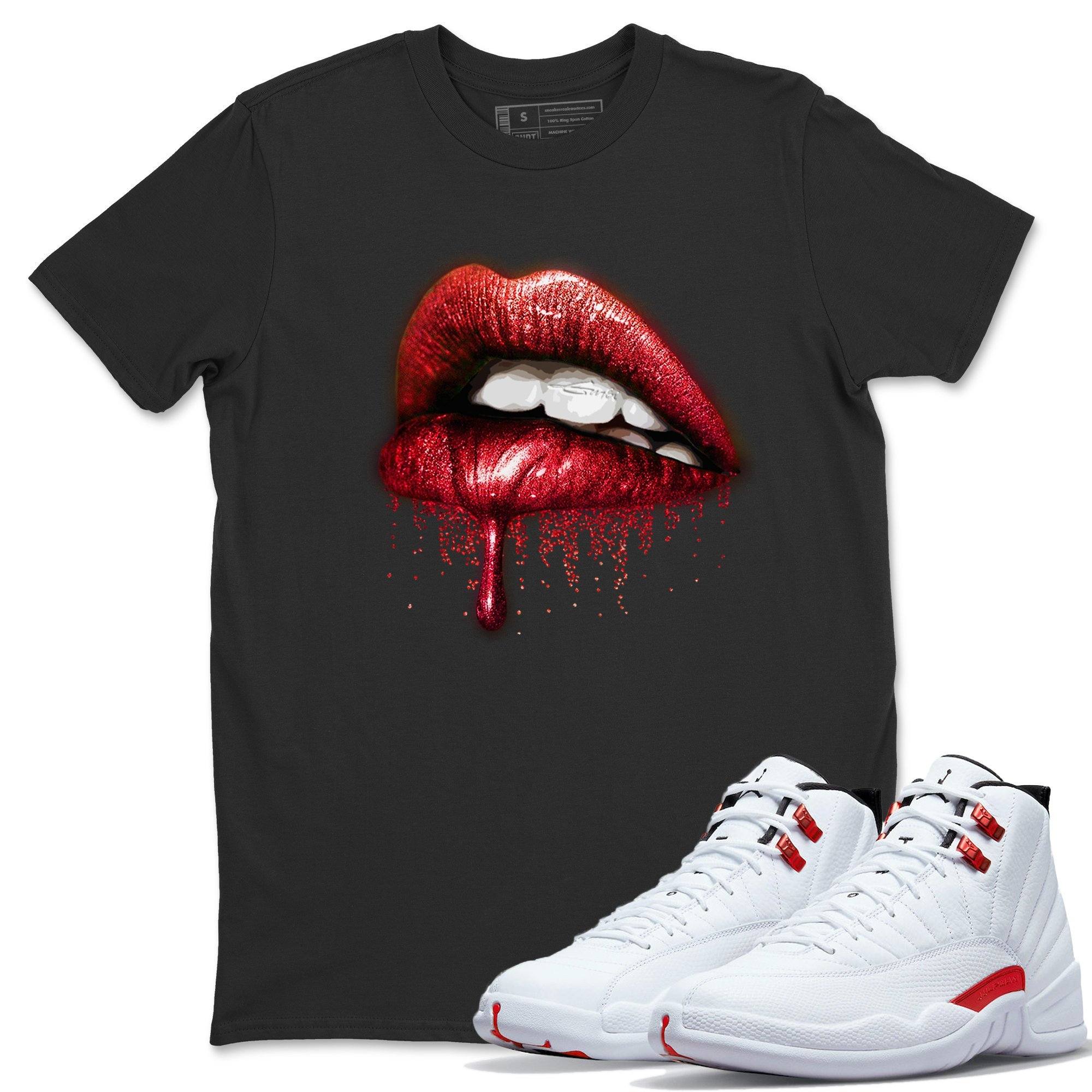 Jordan 12 Twist Shirt To Match Jordans Dripping Lips Sneaker Tees Jordan 12 Twist Drip Gear Zone Sneaker Matching Clothing Unisex Shirts