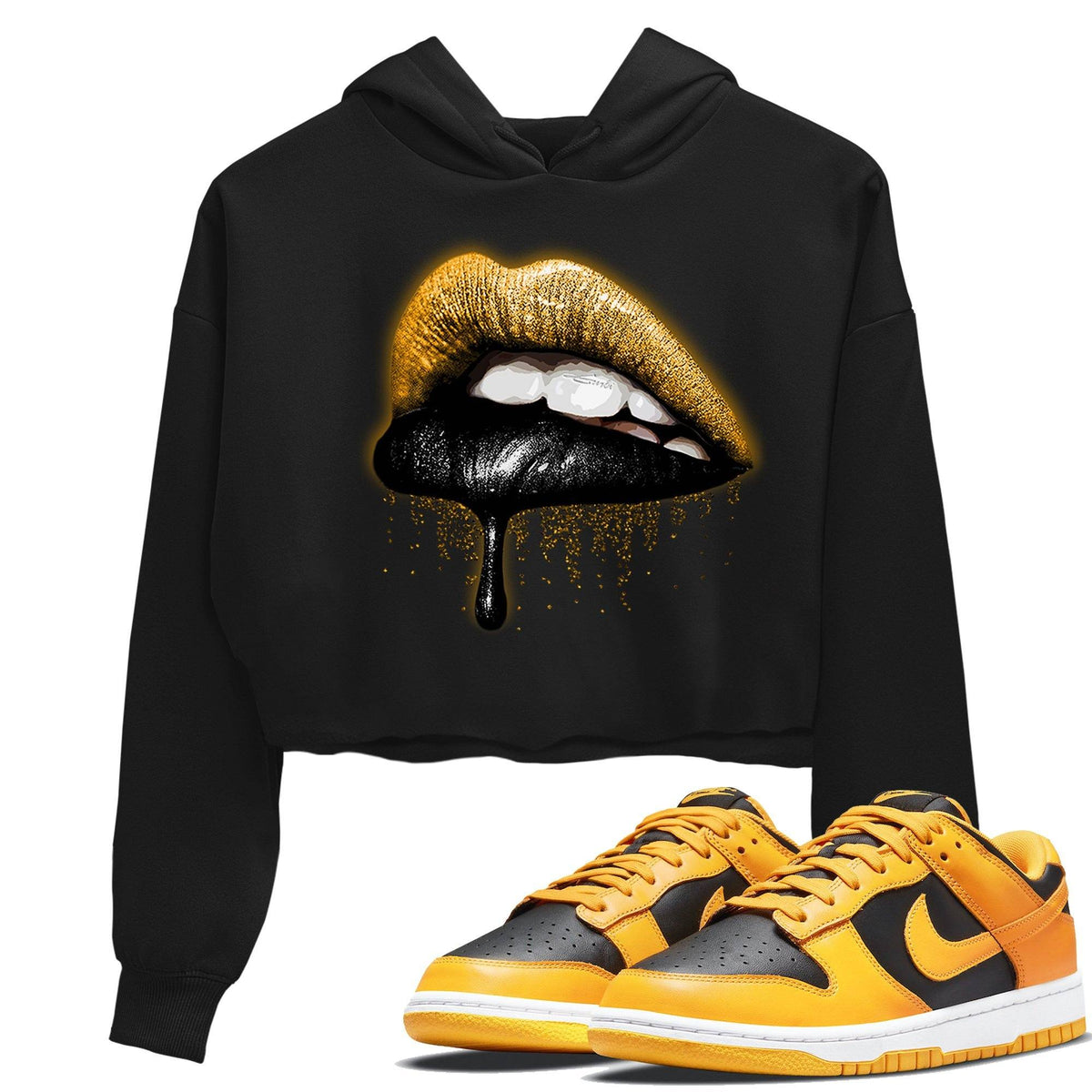 Dunk Championship Goldenrod Sneaker Match Tees Dripping Lips Sneaker Tees Dunk Championship Goldenrod Jordan to match sneaker T-Shirt Women's Shirts