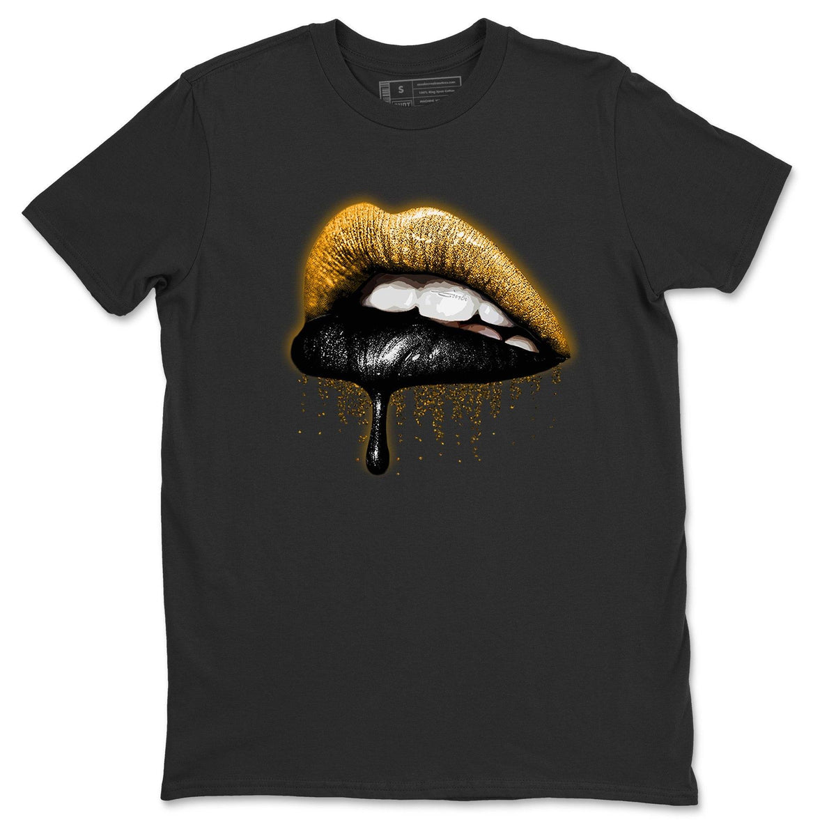 Dunk Championship Goldenrod Sneaker Match Tees Dripping Lips Sneaker Tees Dunk Championship Goldenrod Jordan to match sneaker T-Shirt Crew Neck Shirts
