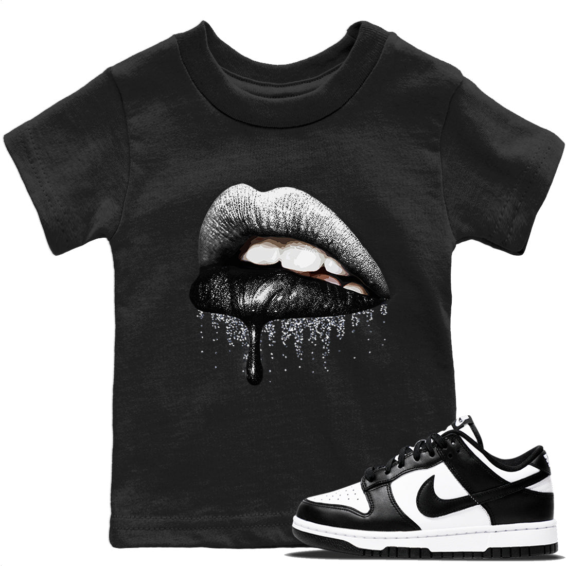 Dunk Panda Sneaker Match Tees Dripping Lips Sneaker Tees Dunk Panda Jordan to match sneaker T-Shirt Kids Shirts