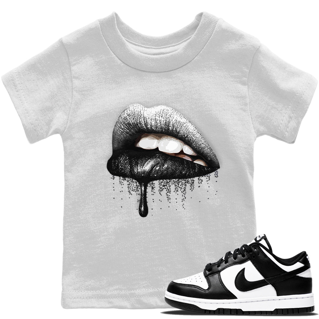 Dunk Panda Sneaker Match Tees Dripping Lips Sneaker Tees Dunk Panda Jordan to match sneaker T-Shirt Kids Shirts