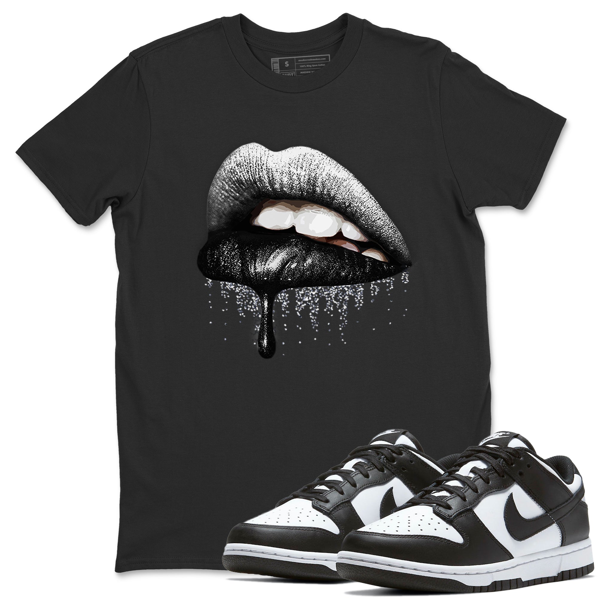 Dunk Panda Sneaker Match Tees Dripping Lips Sneaker Tees Dunk Panda Jordan to match sneaker T-Shirt Crew Neck Shirts