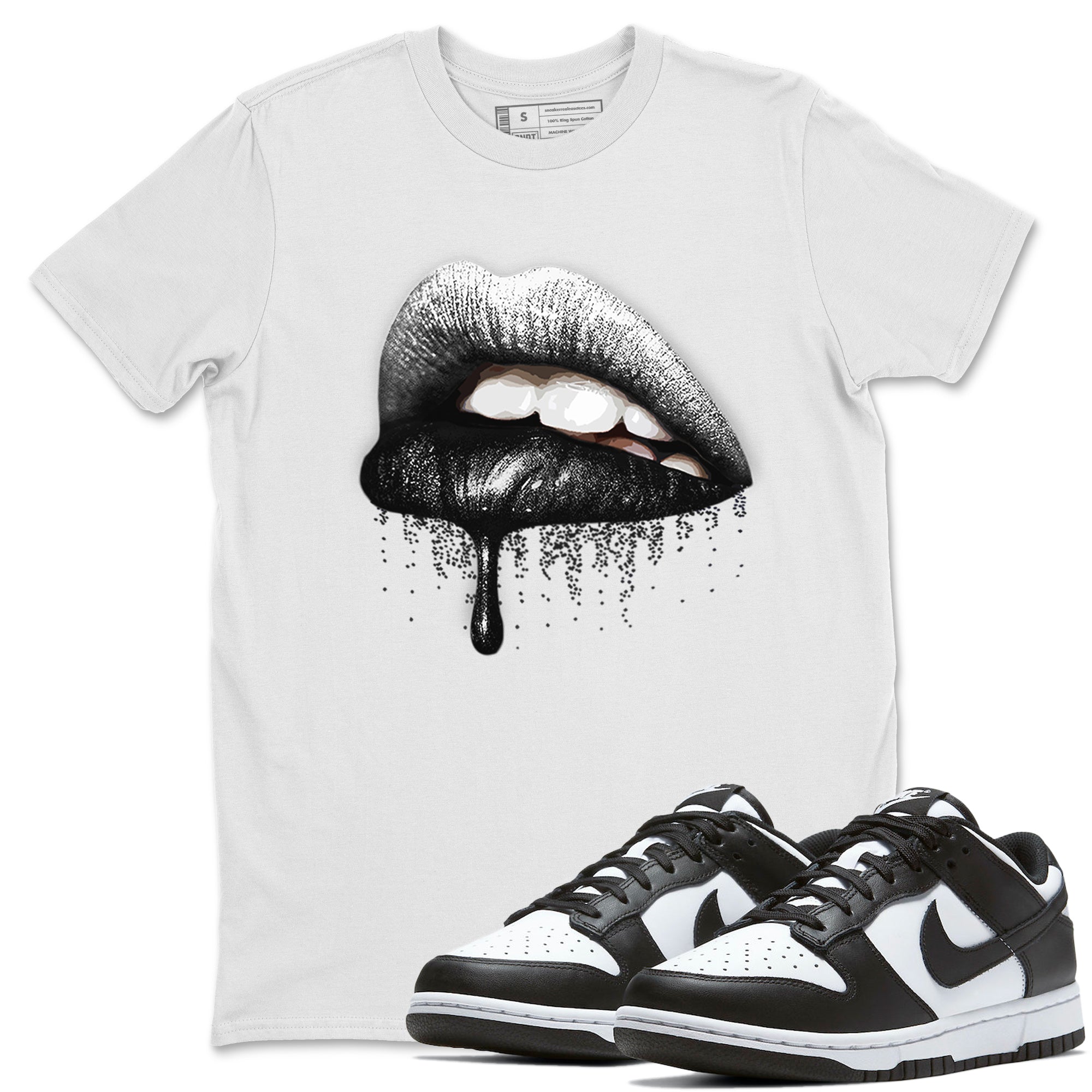 Dunk Panda Sneaker Match Tees Dripping Lips Sneaker Tees Dunk Panda Jordan to match sneaker T-Shirt Crew Neck Shirts