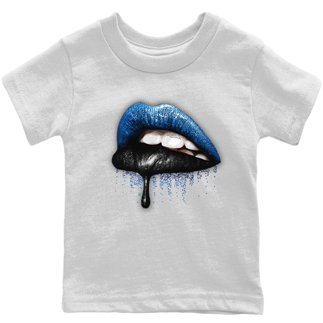 Jordan 1 Dark Marina Blue Sneaker Matching T-Shirt Dripping Lips Sneaker Tees Jordan 1 Dark Marina Blue Sneaker Release Tees Kids Shirts