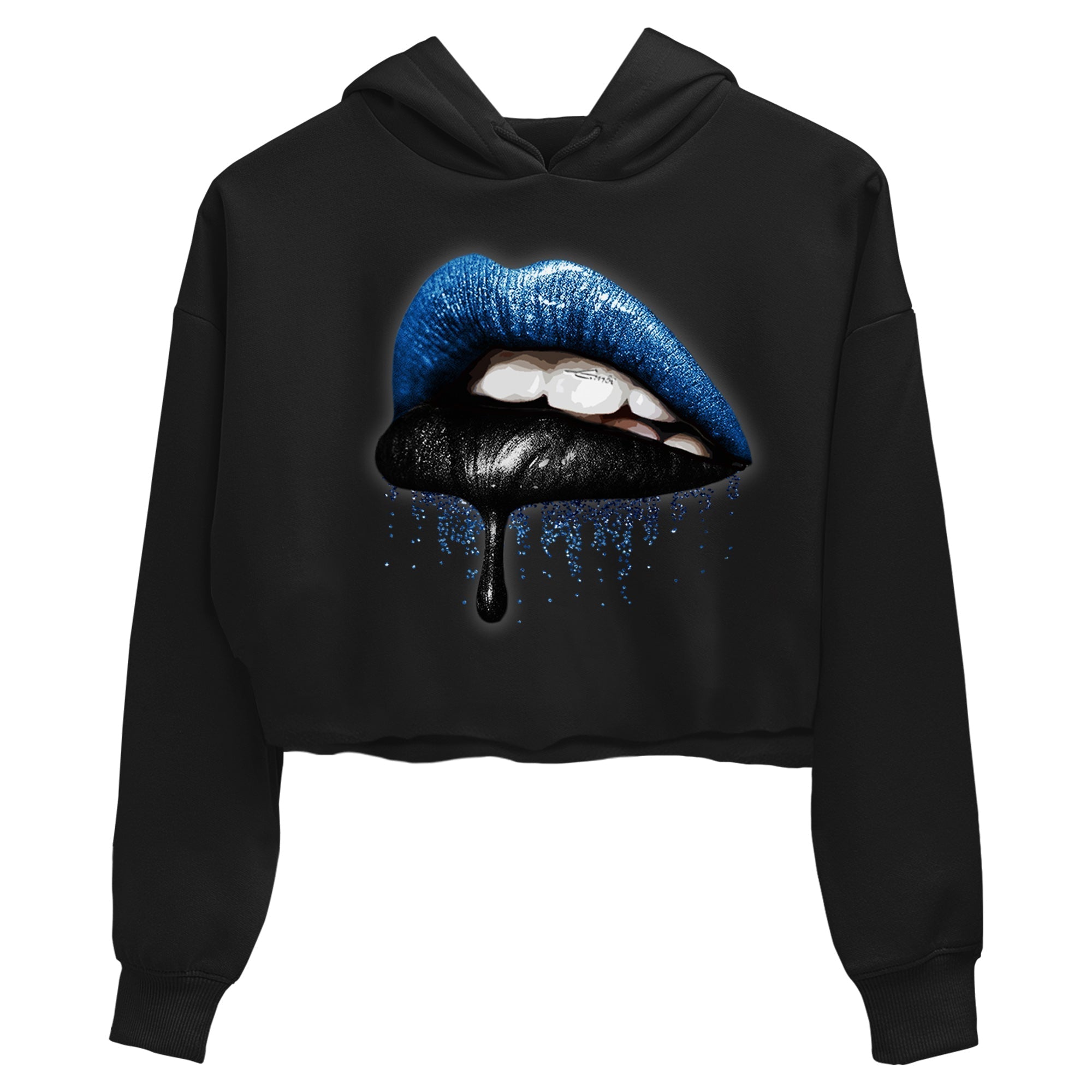 Jordan 1 Dark Marina Blue Sneaker Matching T-Shirt Dripping Lips Sneaker Tees Jordan 1 Dark Marina Blue Sneaker Release Tees Women's Shirts